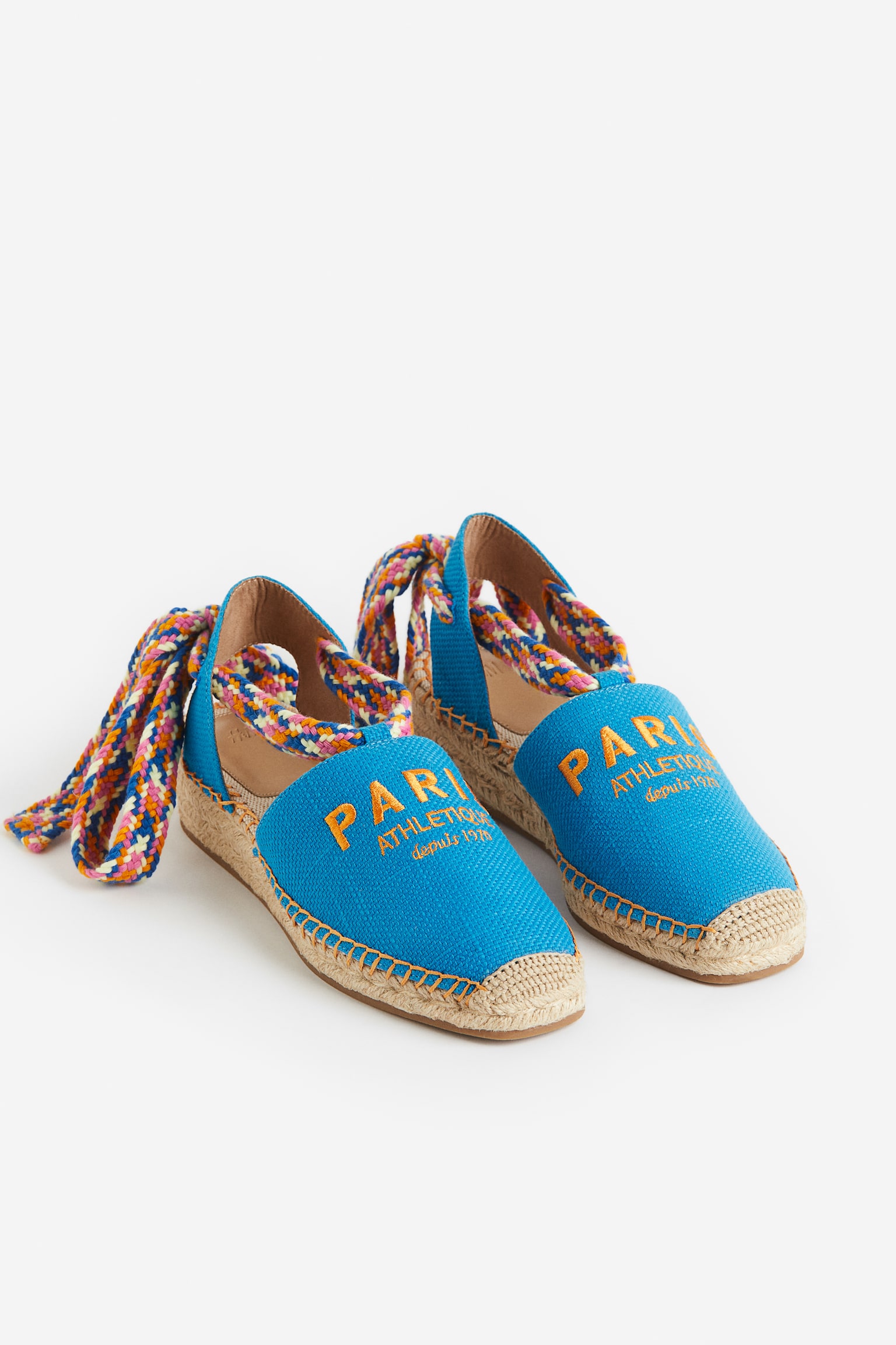 Tie-strap espadrilles - Blue/Paris - 1