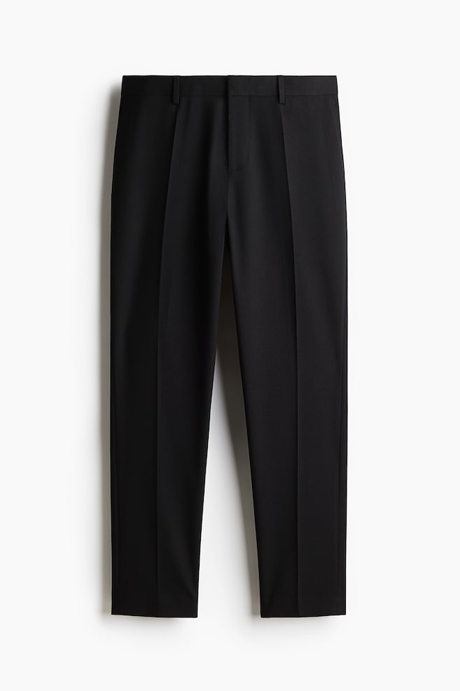 Slim-Fit Suit Pants - Black/Dark gray - 1