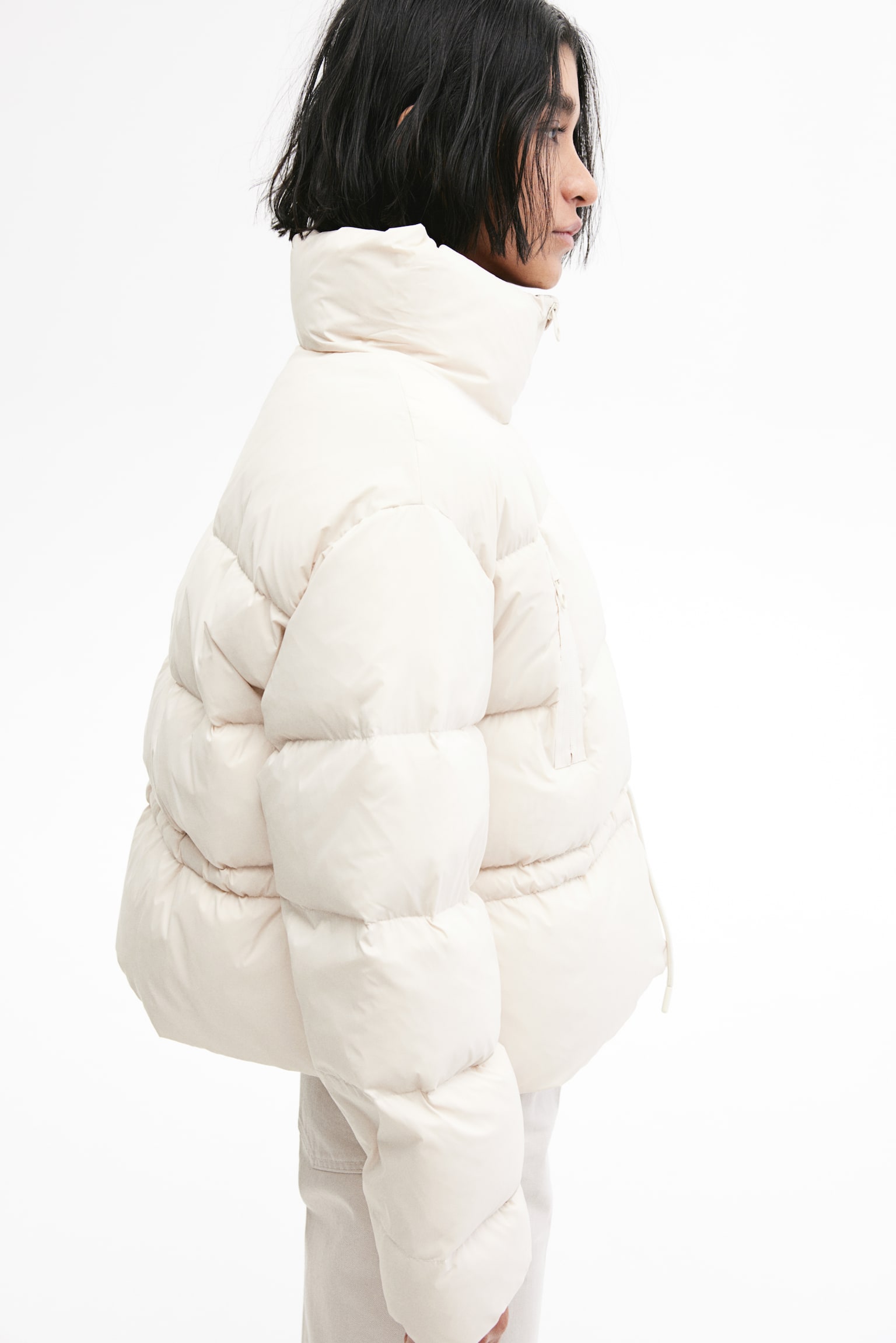 Short down puffer jacket - Light beige - 6