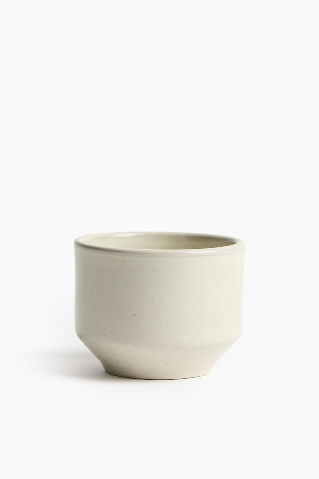 Mug à matcha avec glaçure réactive - Beige clair - 1