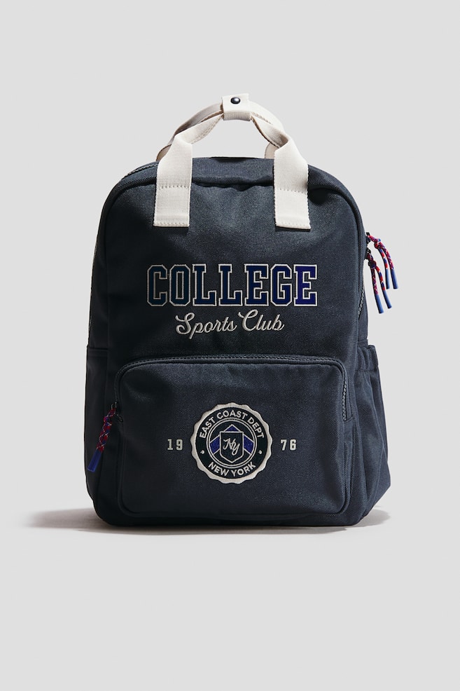 Backpack with Motif - Navy blue/College/Dusty pink/cherries - 1