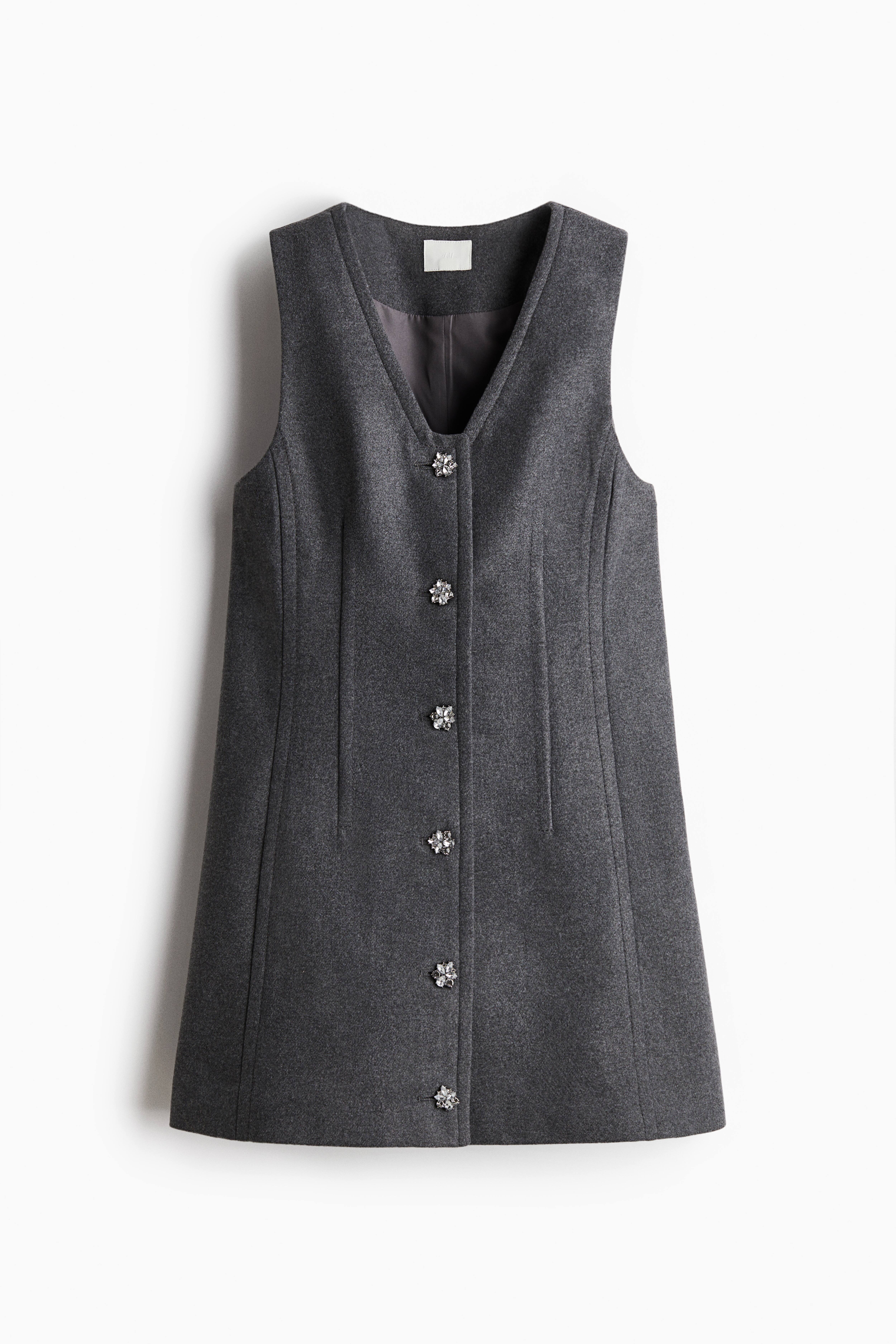 Rhinestone-Button Dress