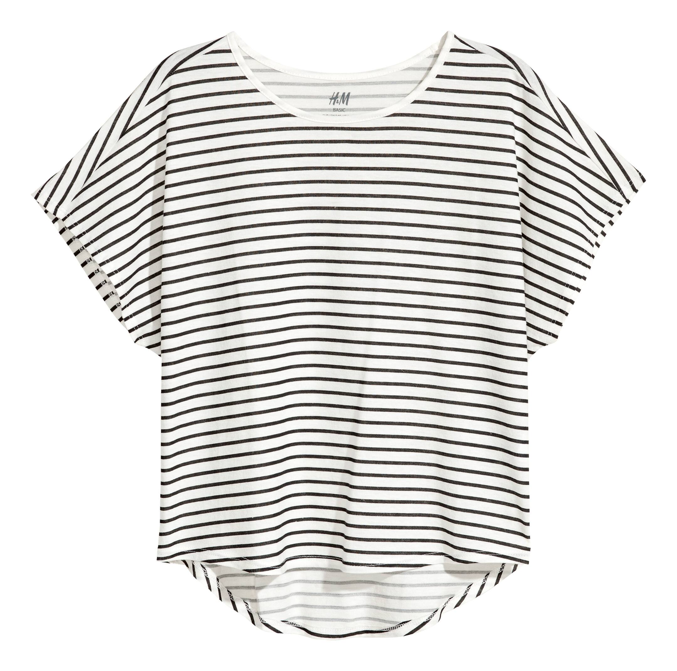 Voir une image plus grande: Haut en modal mélangé - Blanc/noir/rayé - ENFANT | H&M CA 1