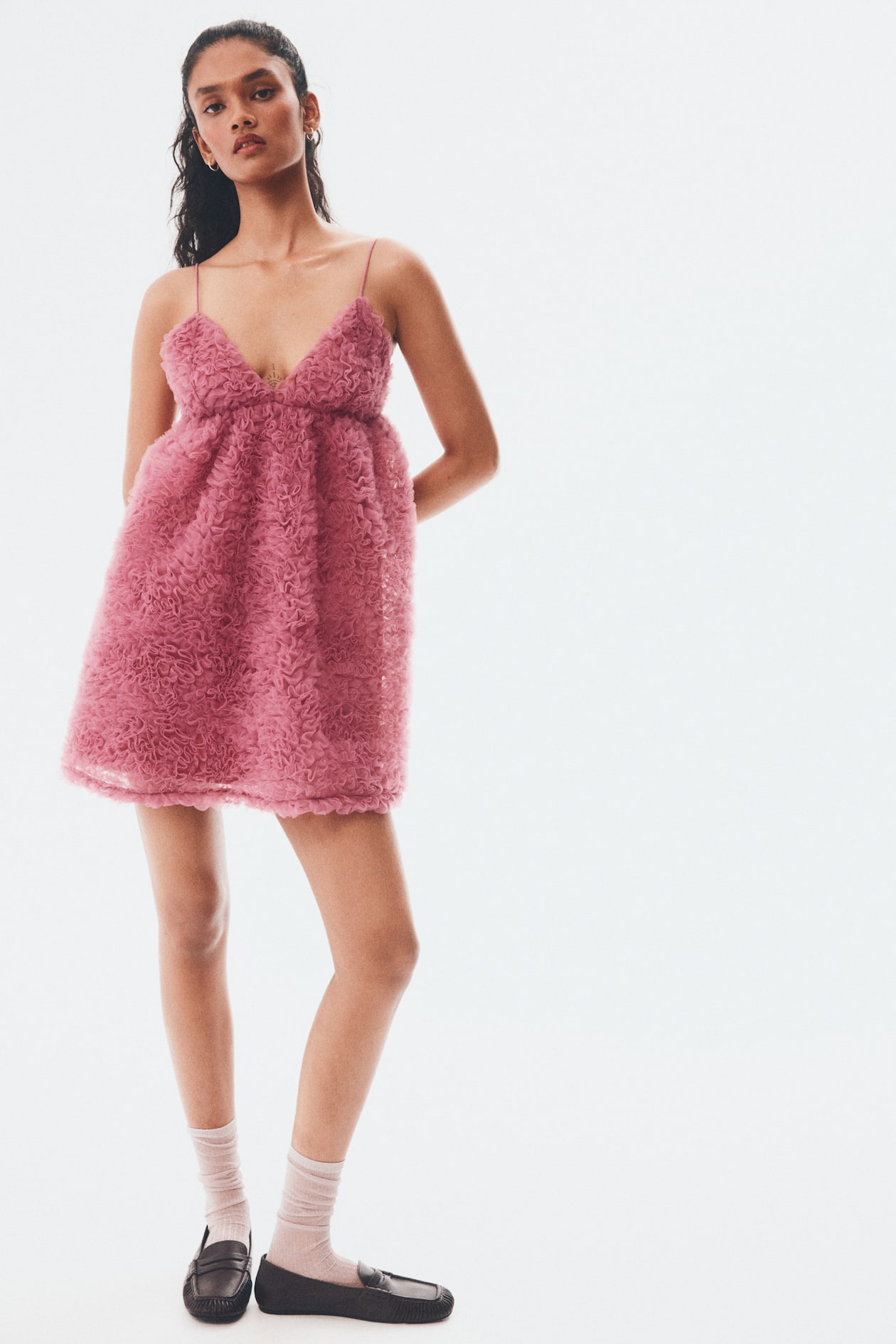 Ruffled Mesh Dress - image 2