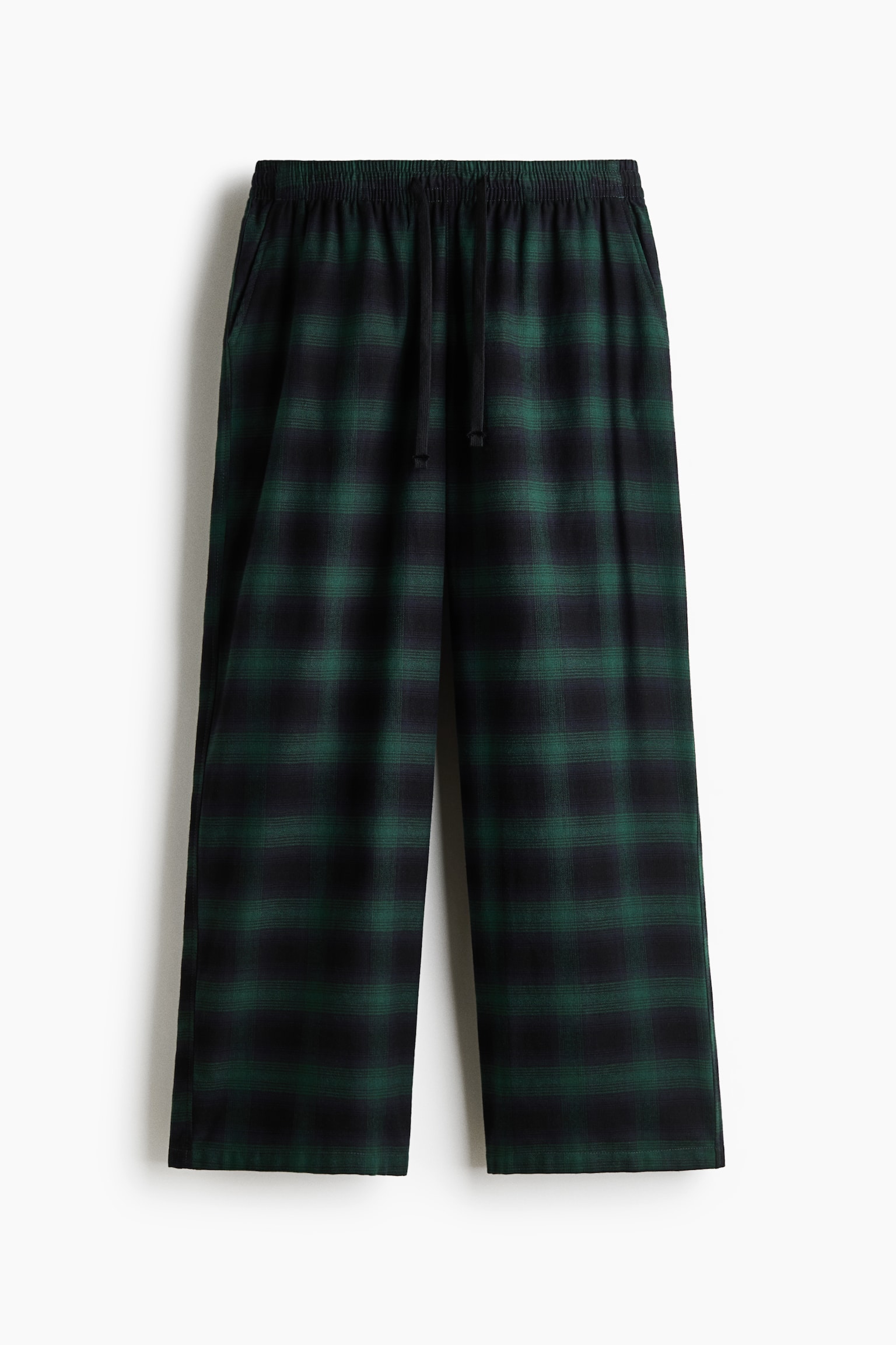 Мужские комплекты H&M 2-Piece Cotton Loungewear Set, цвет: Чёрный / Клетчатый — фото 6