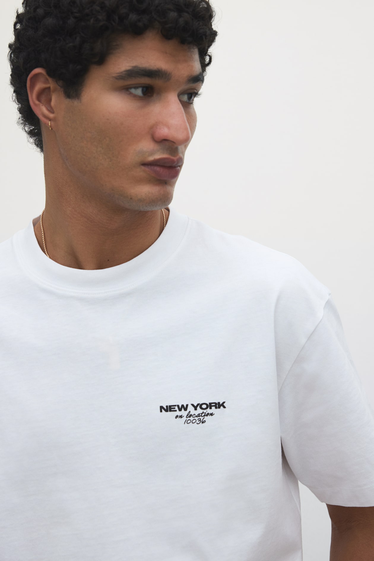 Loose Fit Printed T-shirt White/New York Men H&M US