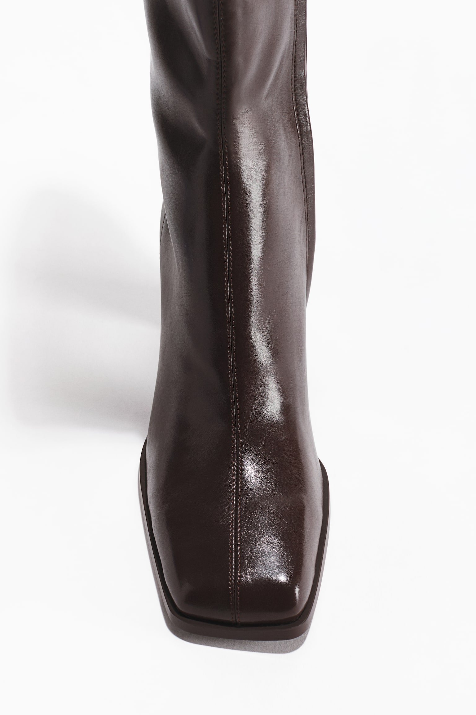 Knee-high boots - Dark brown - 2