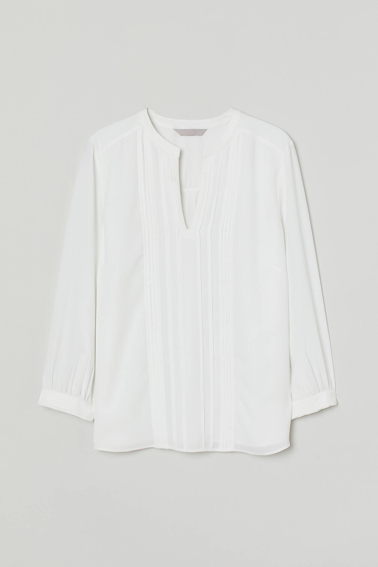 Pin-tuck blouse - White - Ladies | H&M GB