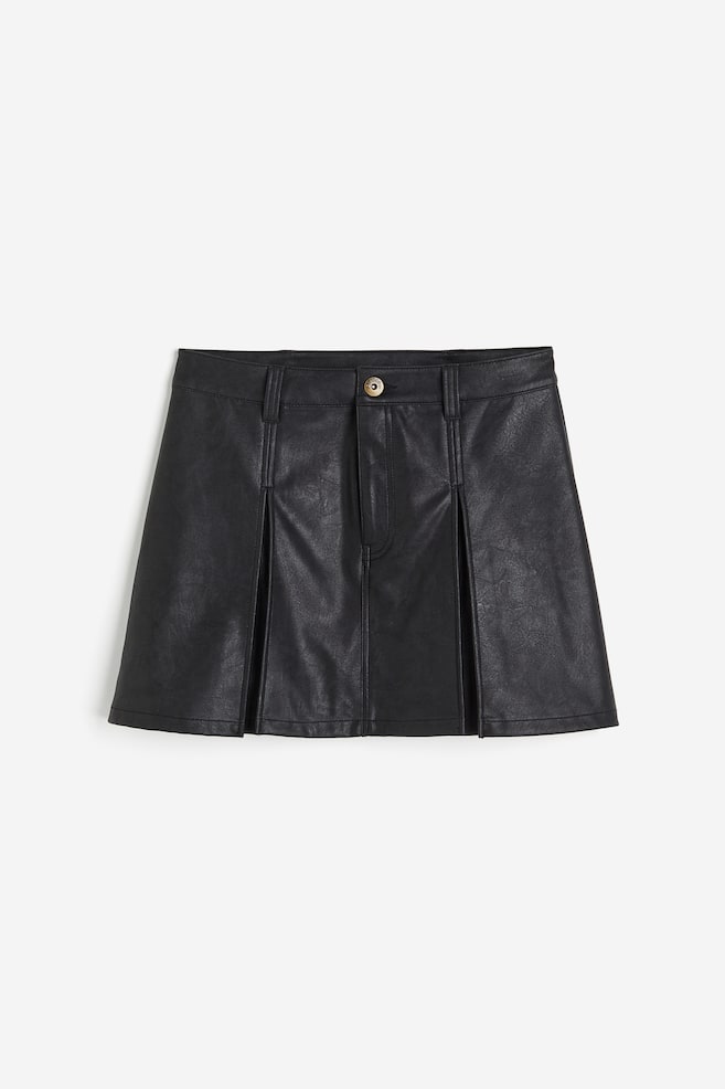 Pleated mini skirt - Black - 2