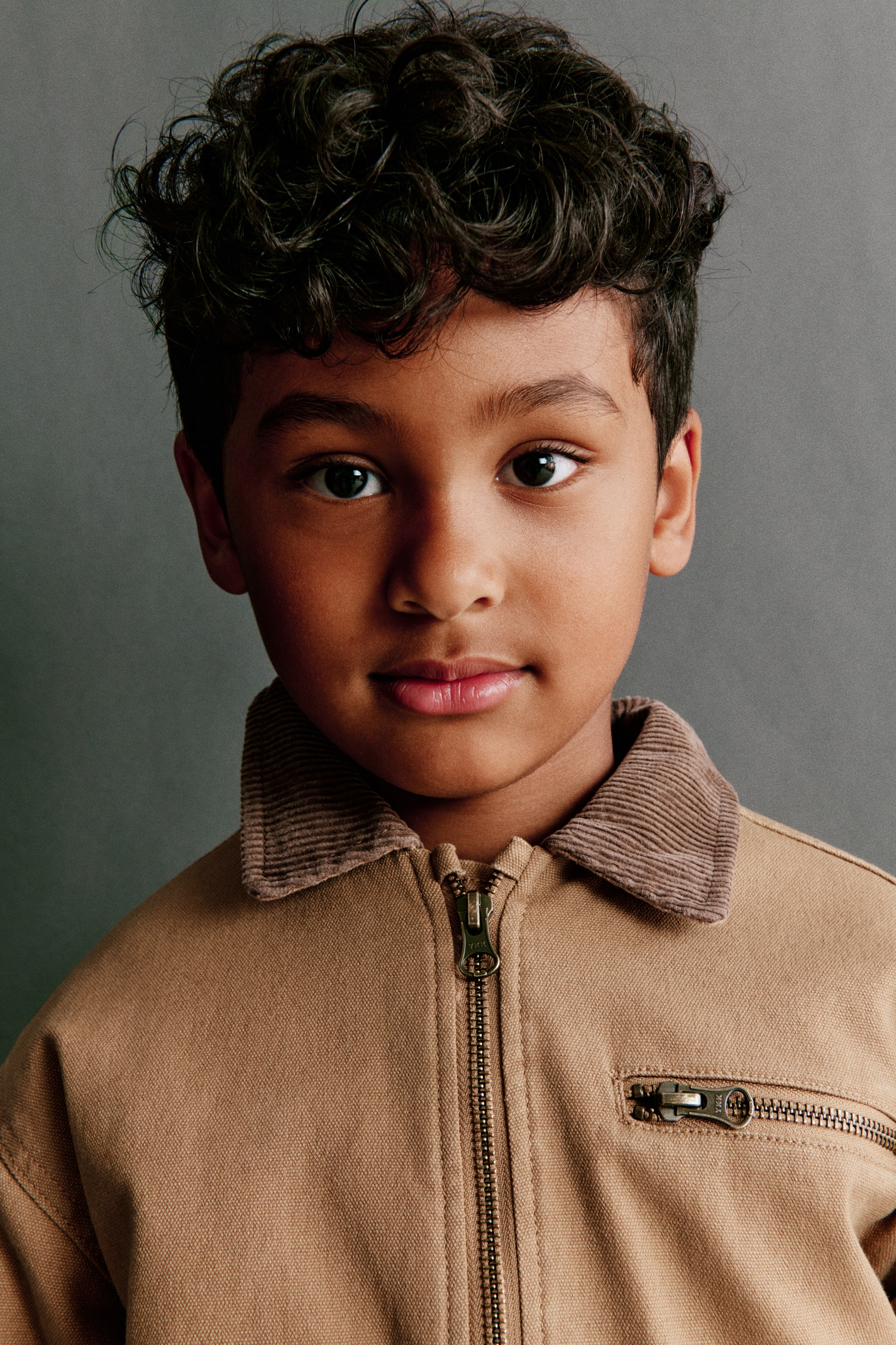 Детские куртки H&M Corduroy-Collar Canvas Jacket — фото 3