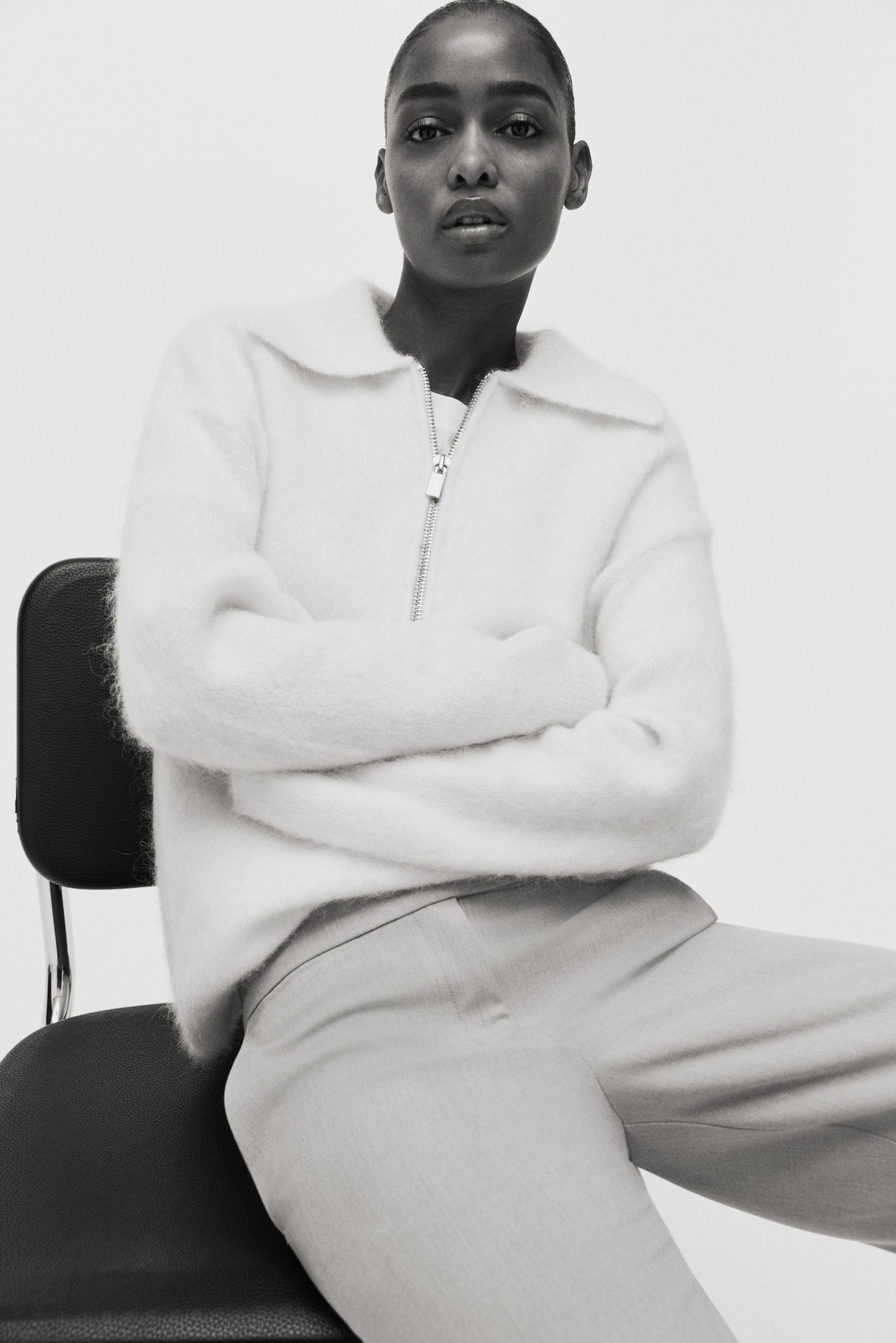 Bukser med svaj - Lys beige/Sort/Mørk rustbrun - 2