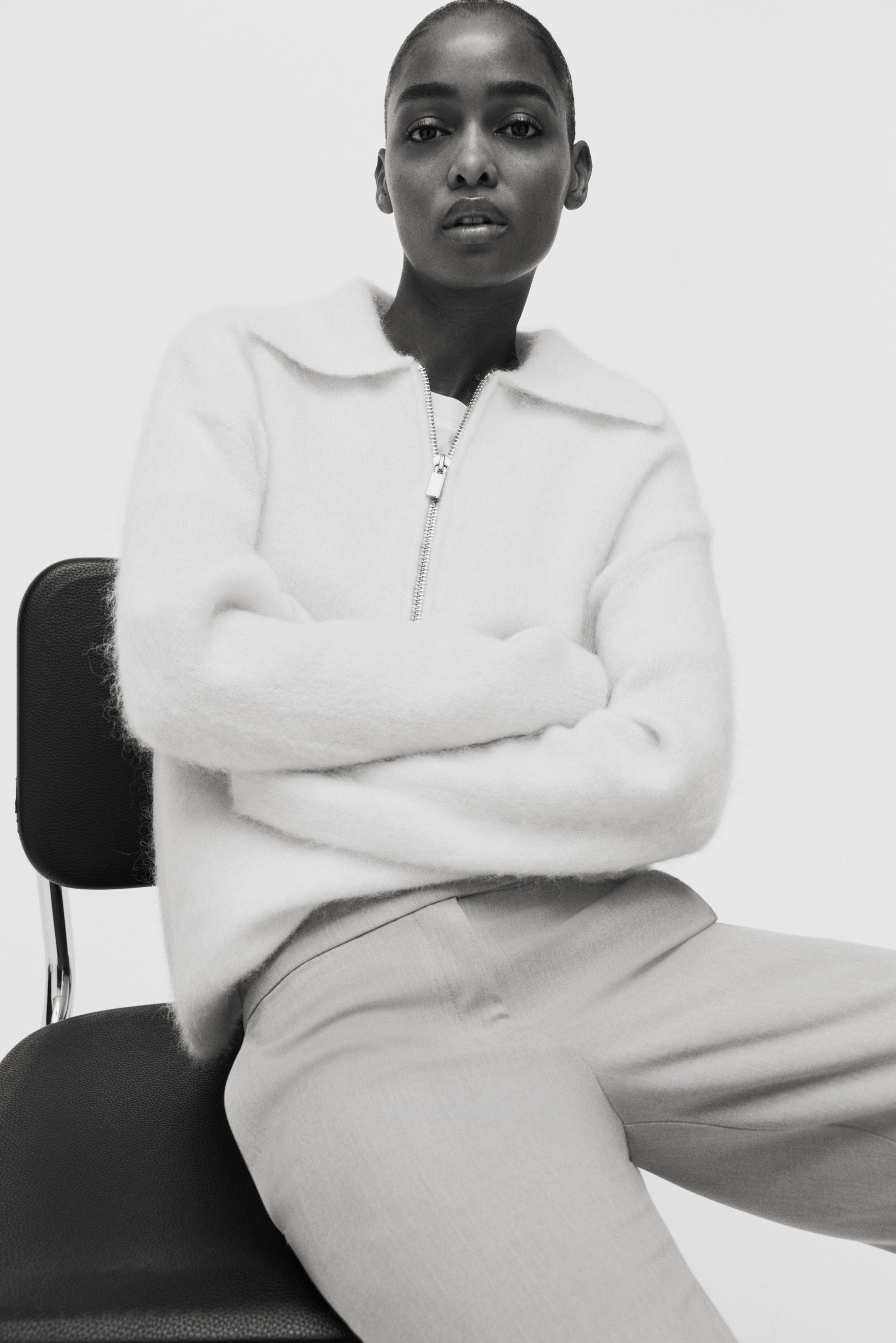 View larger image: Flared trousers - Light beige - Ladies | H&M GB 1