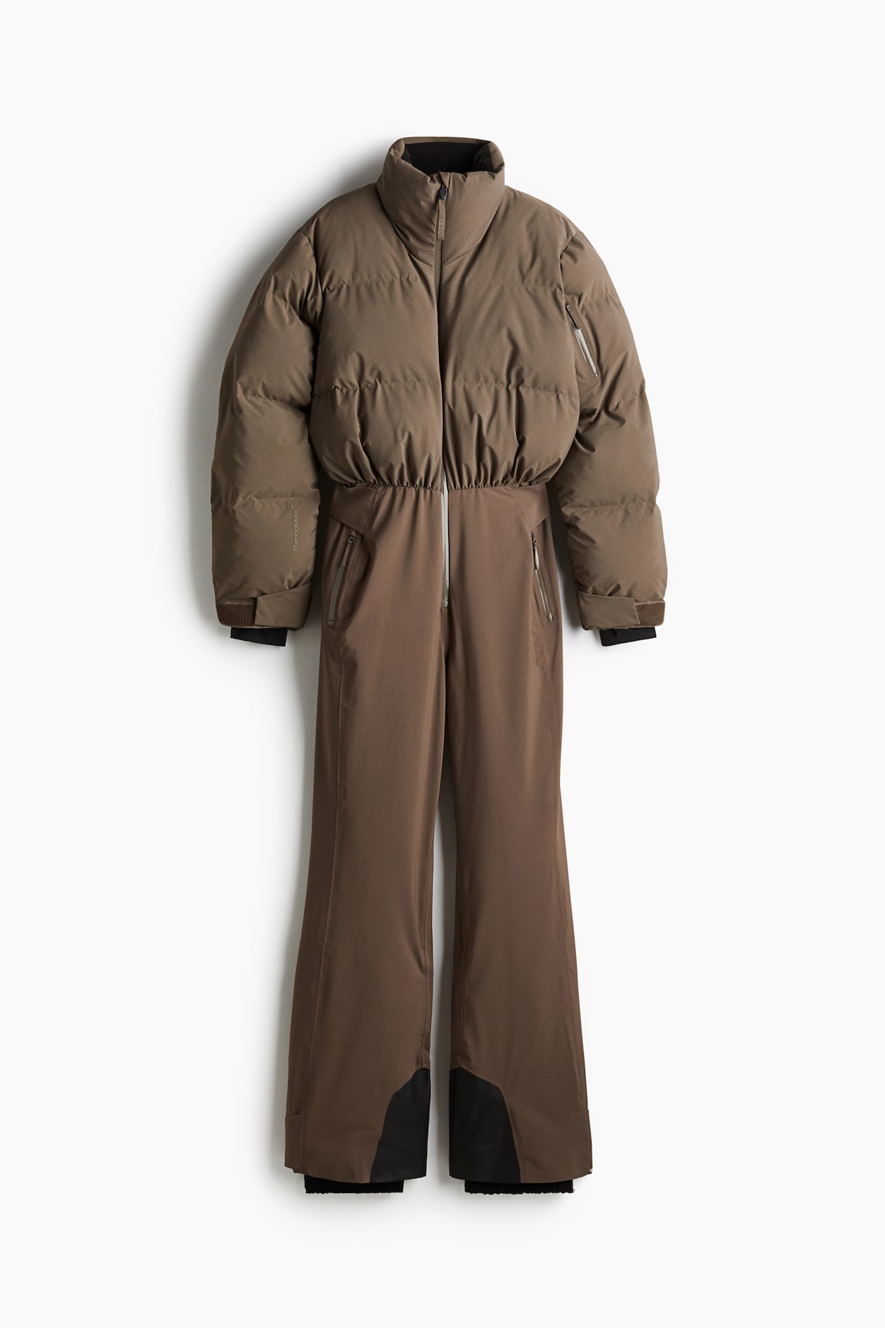 Padded all-in-one ski suit in ThermoMove™ Brown Ladies H&M GB