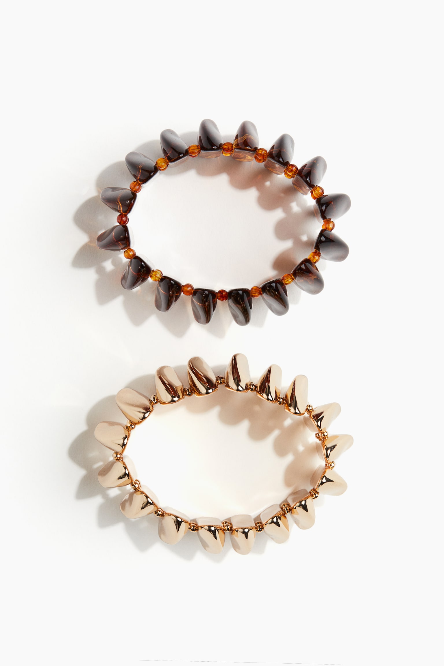 Pack de 2 pulseiras - Dourado/Castanho - 1