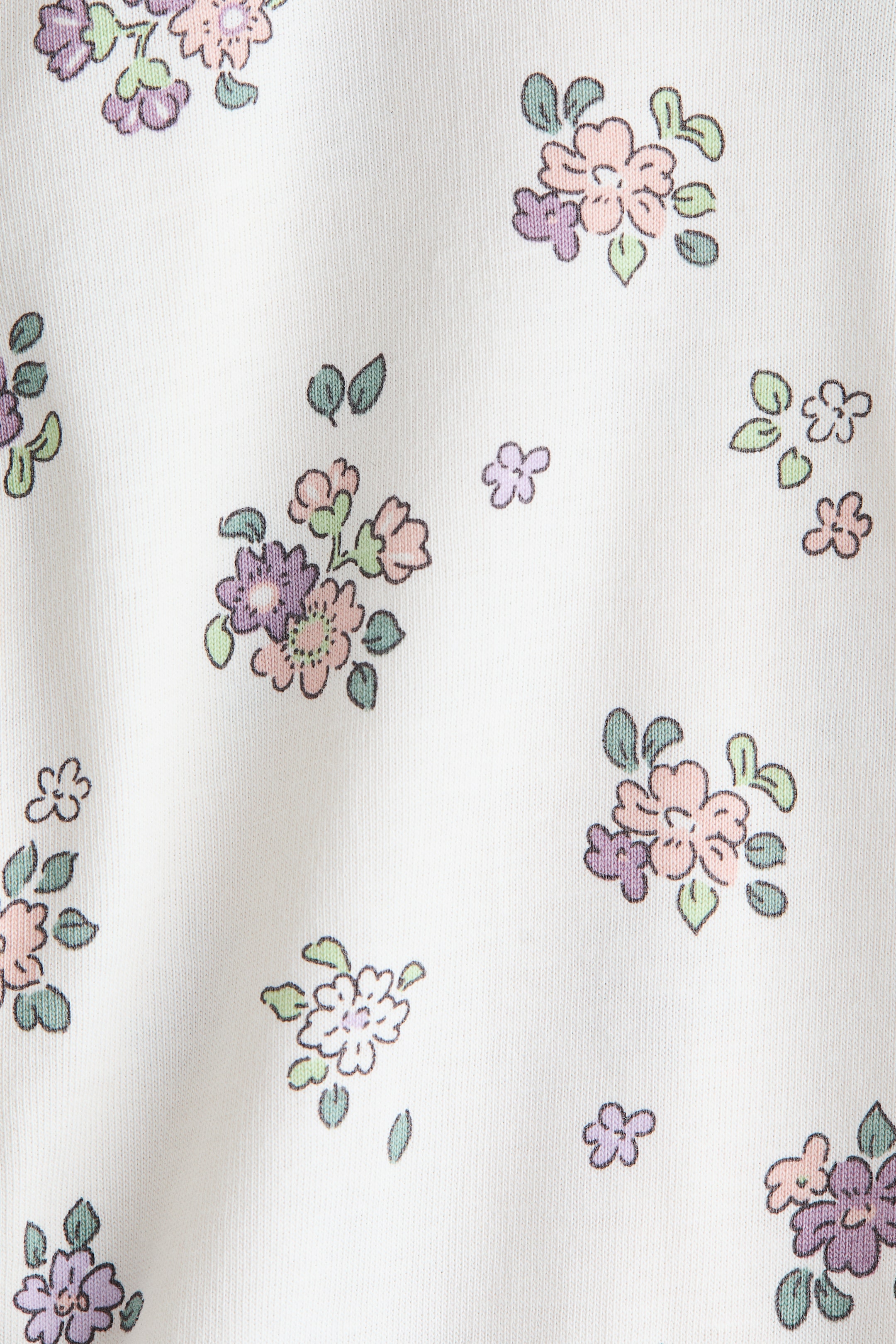 拡大画像を表示: パターンカバーオールパジャマ - ホワイト／フローラル - Kids | H&M JP 2