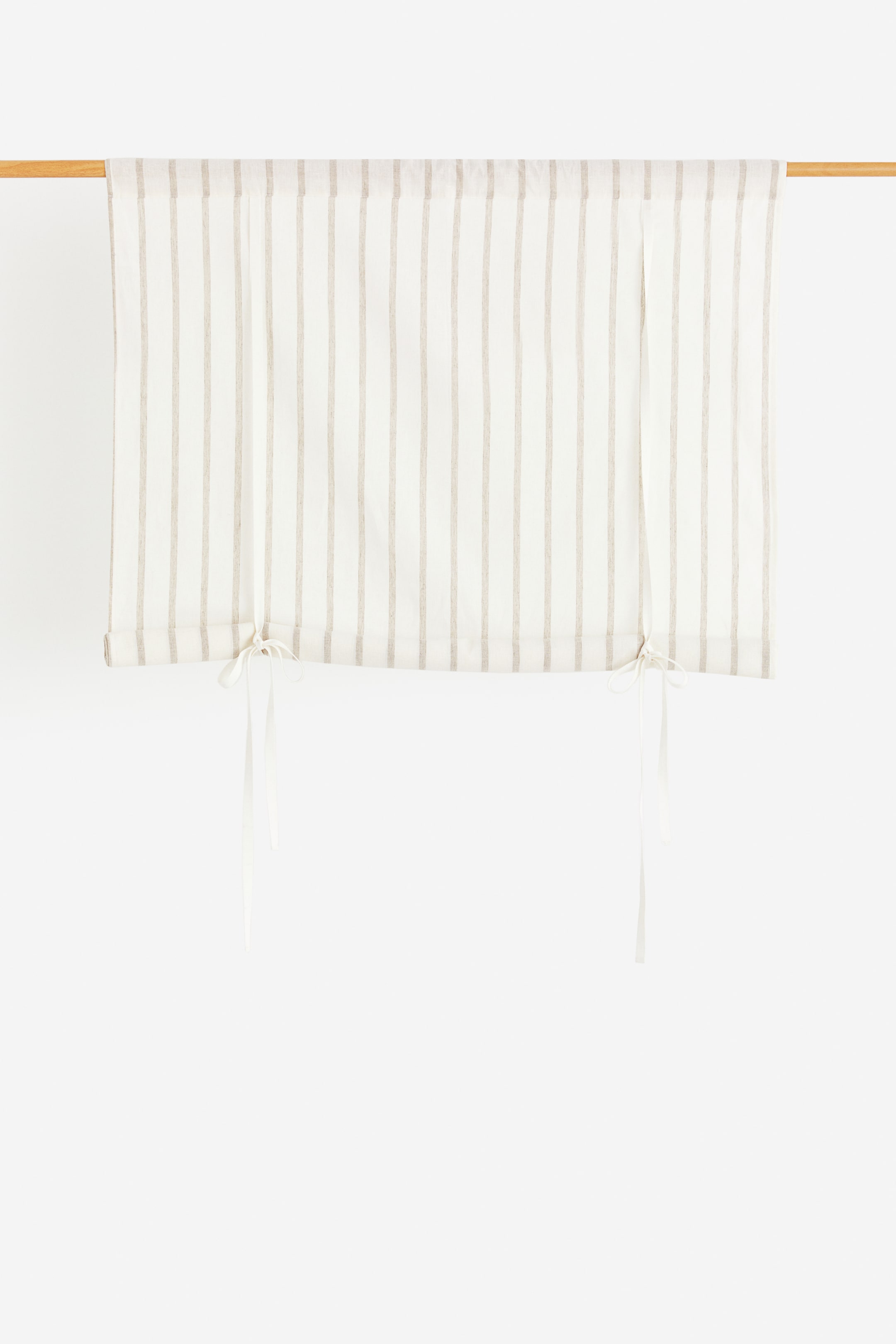 Se større billede: Rullegardin i hørblanding - Hvid/Stribet - Home All | H&M DK 1