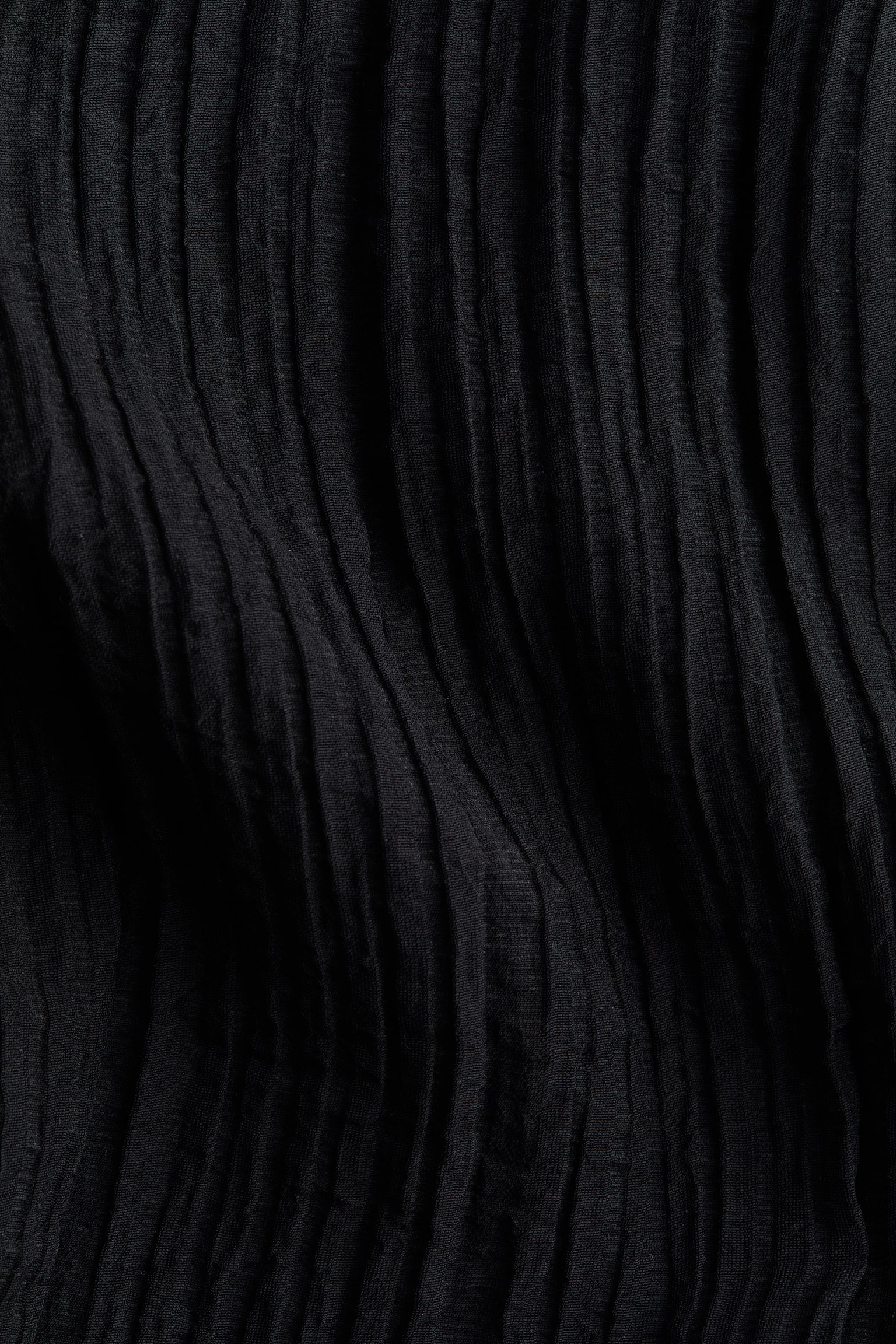 Crinkled drawstring trousers - Black - 2