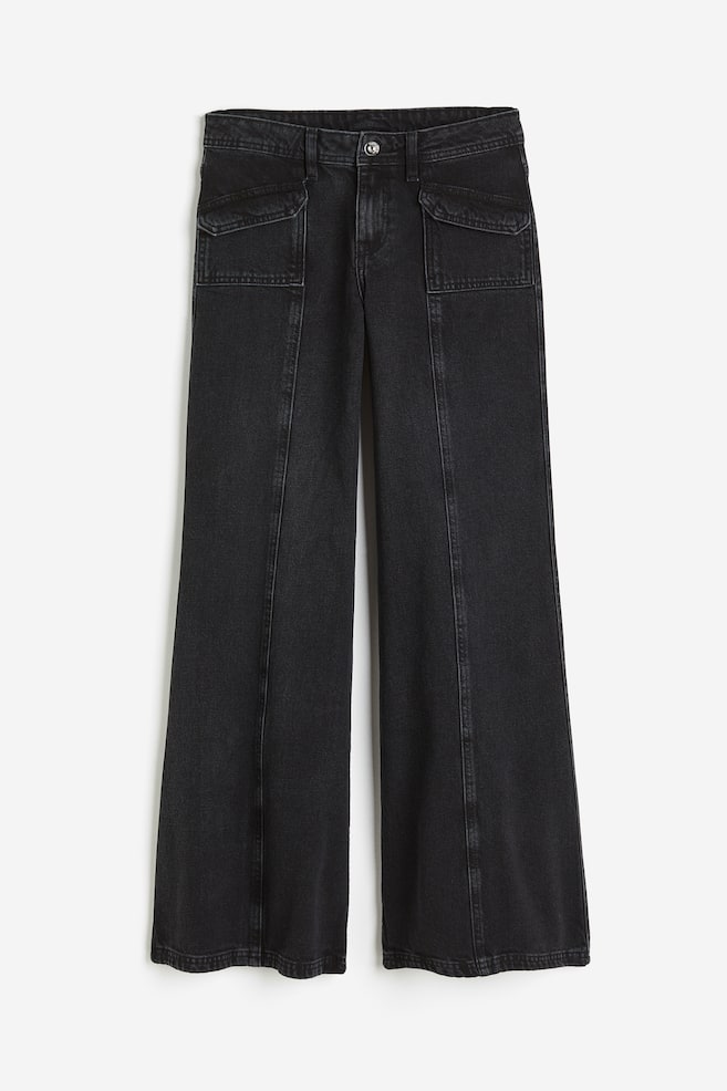 Wide Regular Jeans - Nero/Blu denim pallido/Grigio - 2