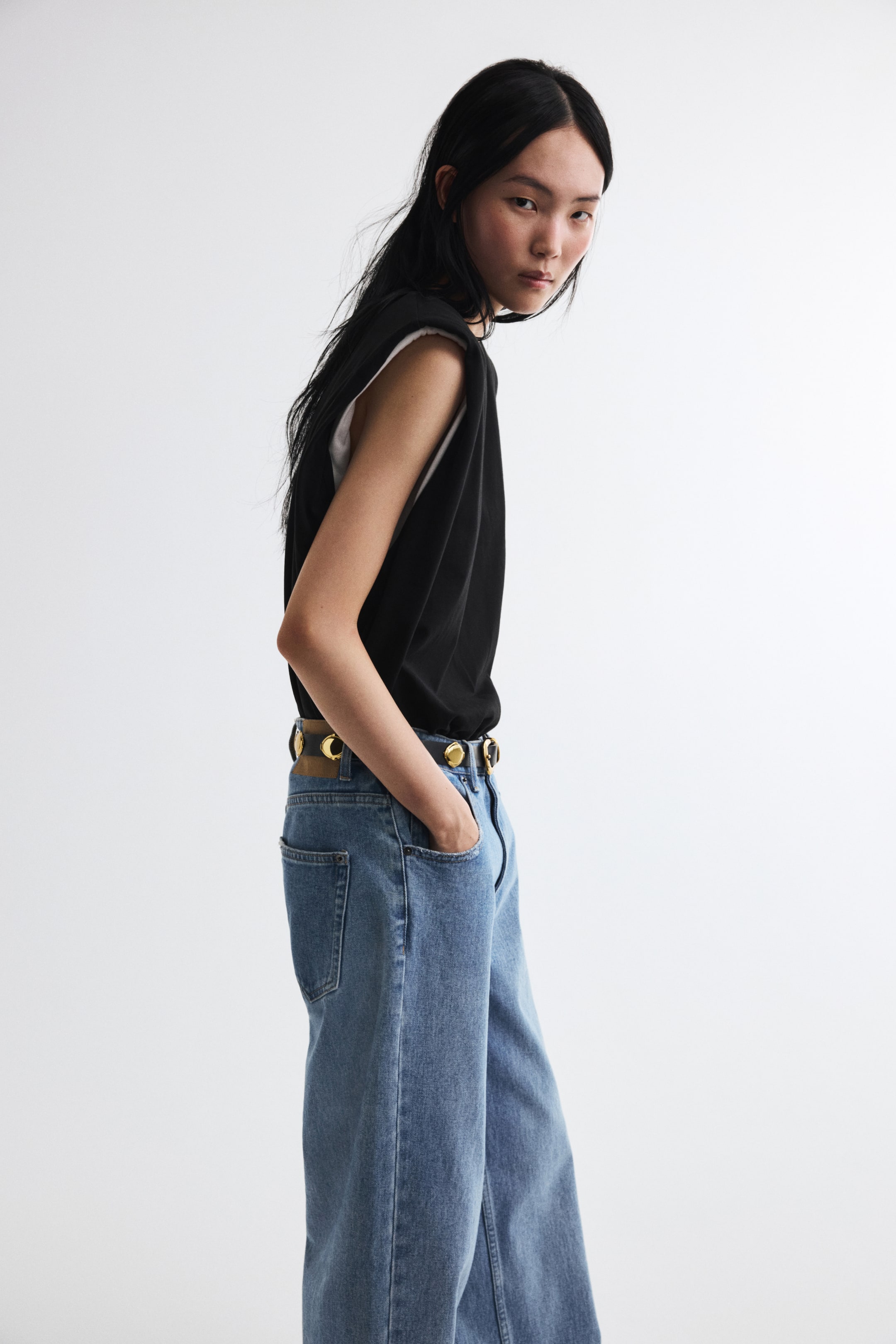 Tank Top with Shoulder Pads