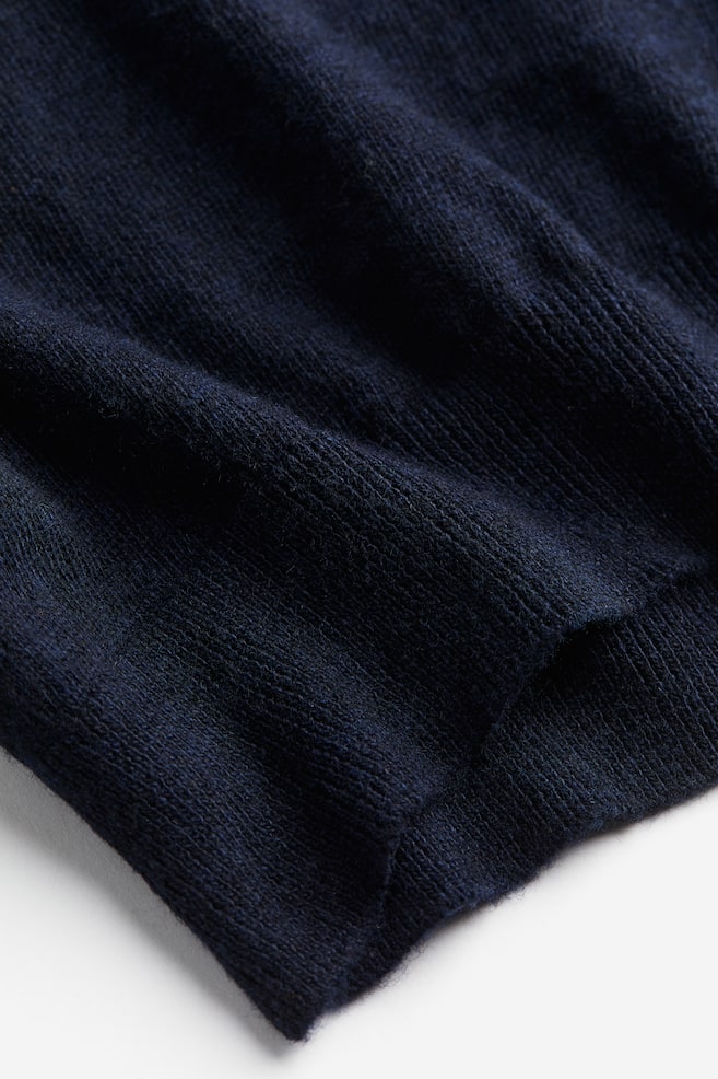 Polo in maglia sottile - Blu navy/Grigio mélange - 4