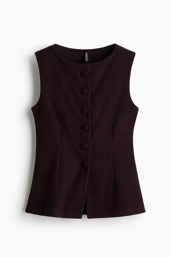 Jersey Vest - Burgundy - 1