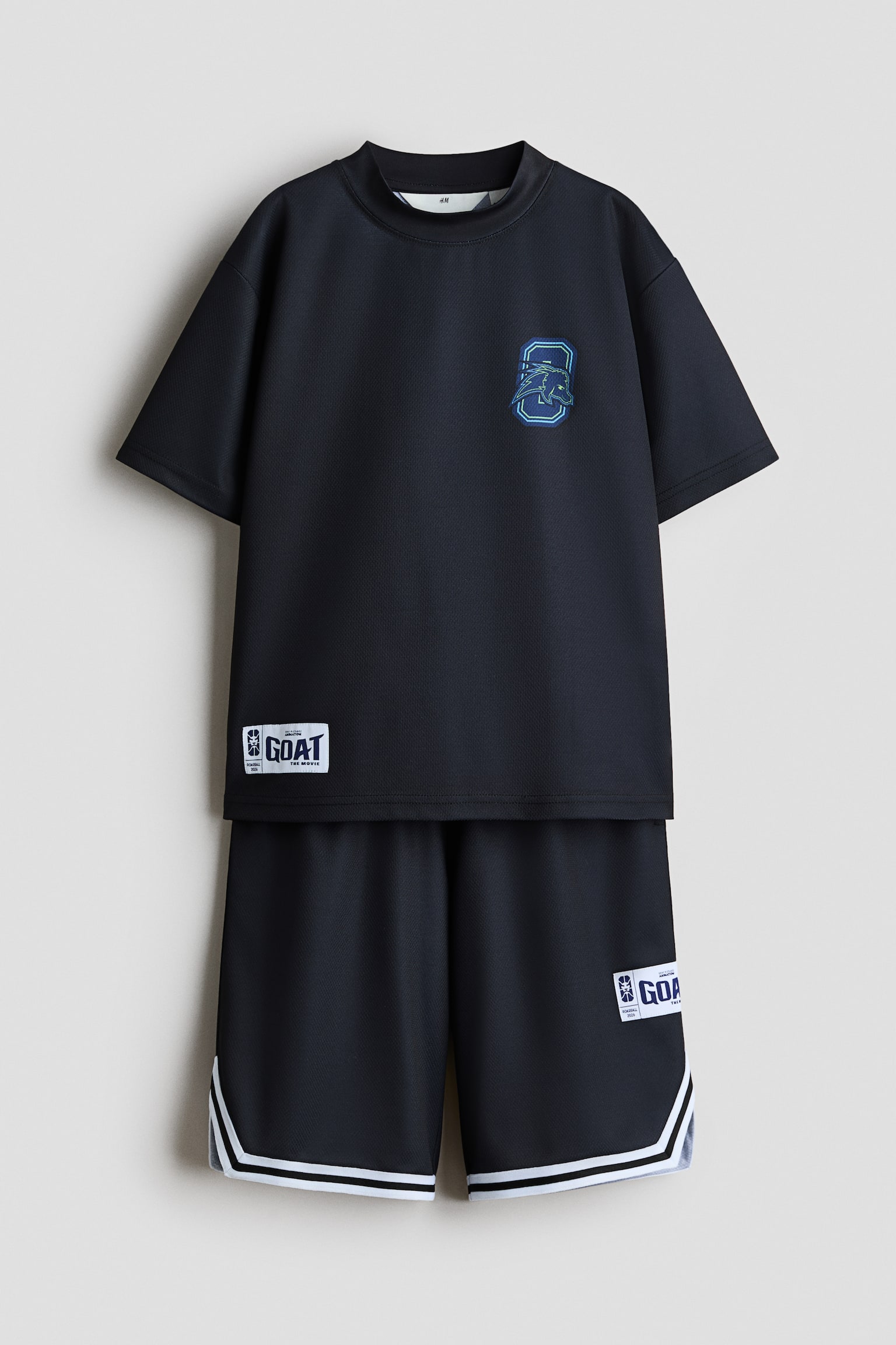 Zweiteiler aus bedrucktem Mesh-Marineblau/GOAT - 1