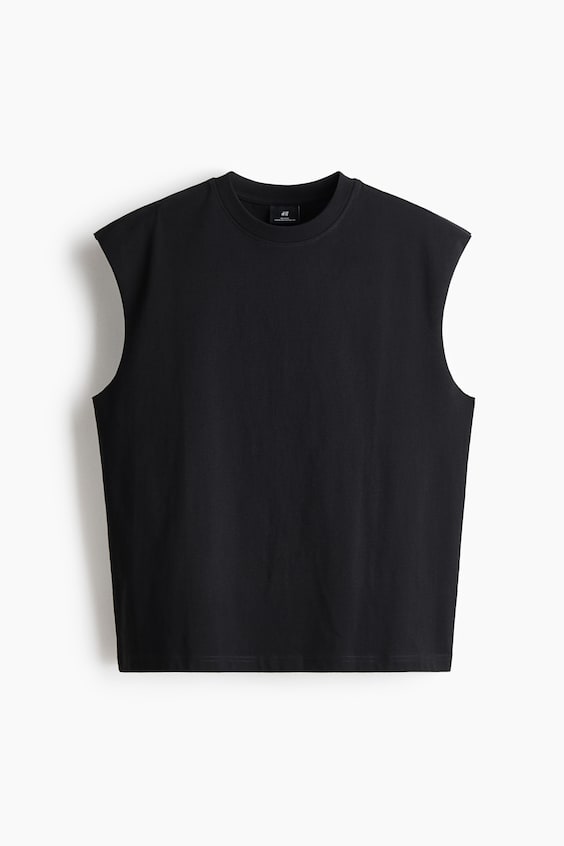 Мужские топы H&M Relaxed-Fit Cotton Tank Top