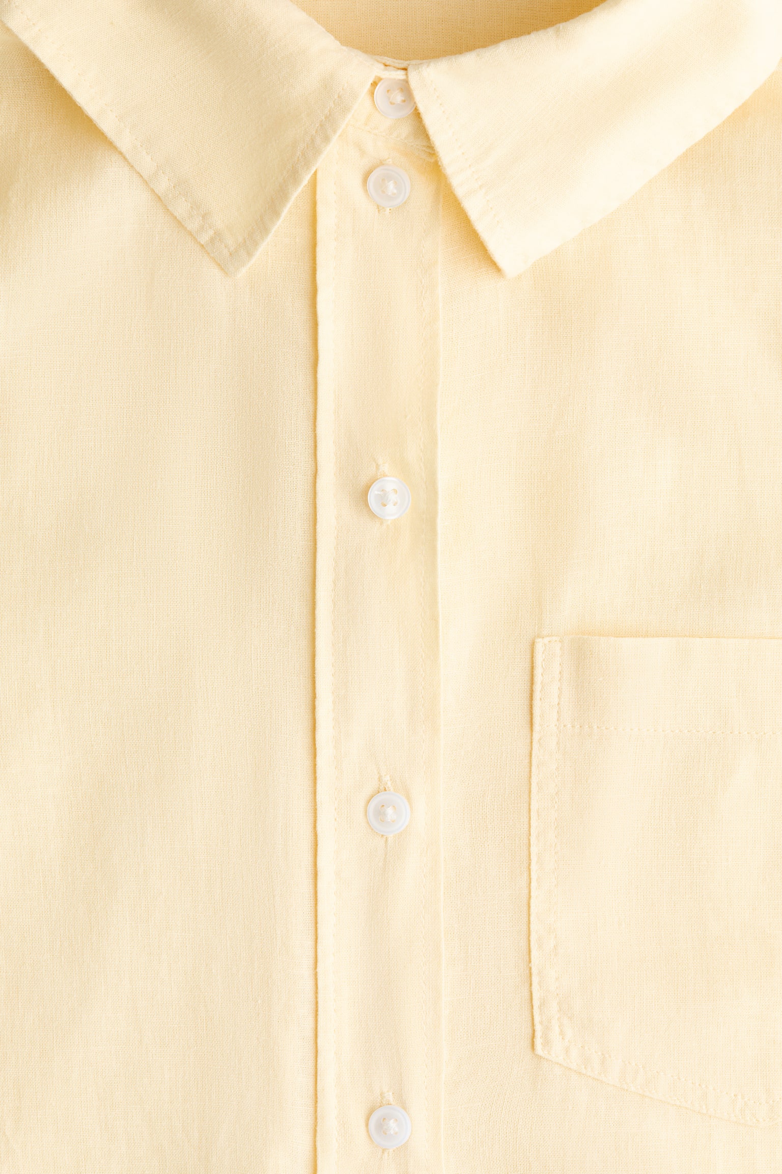 Linen-blend shirt - Light yellow/White/Light blue/Cream/Striped/Olive green/Dark red - 4