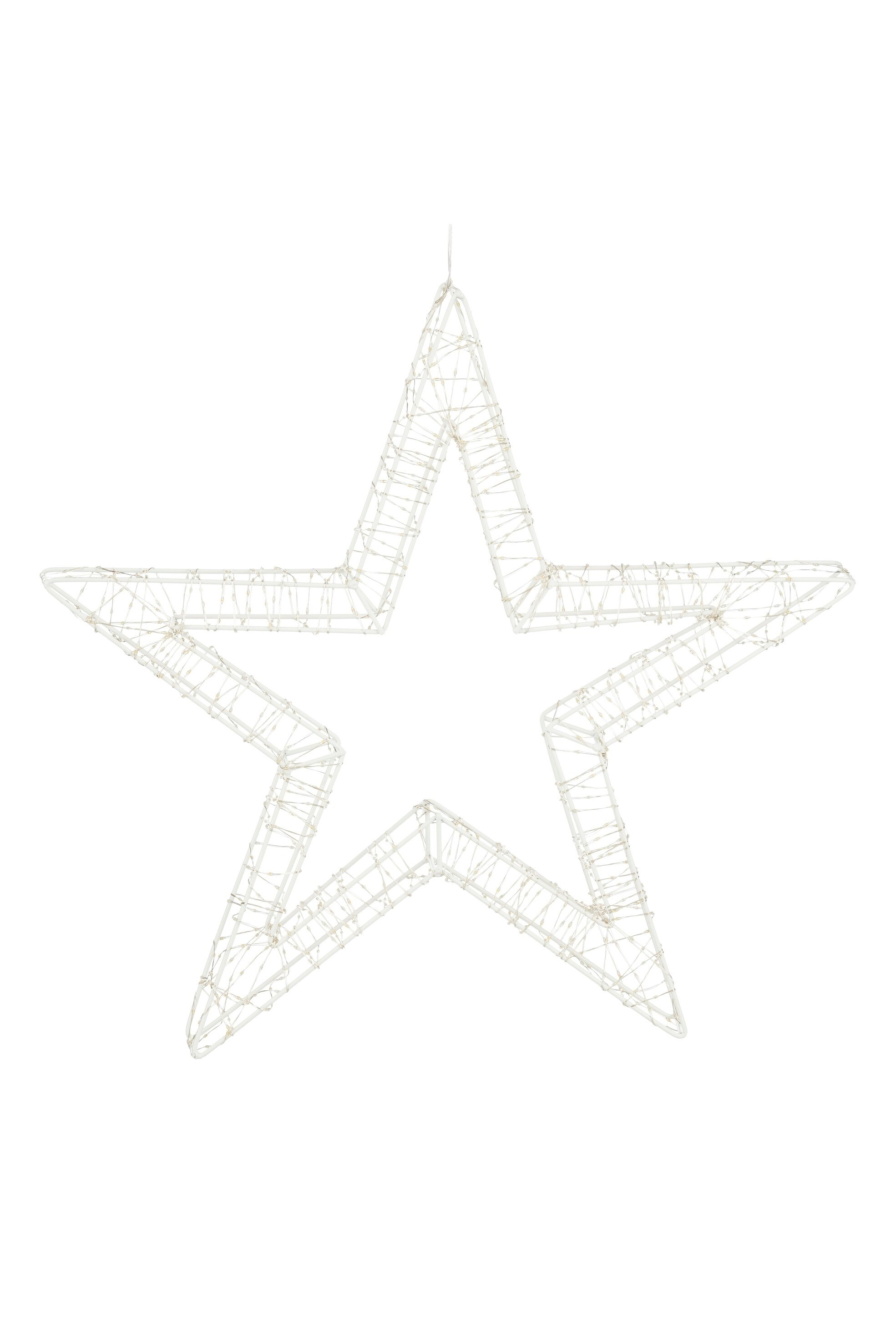Luca Lighting - Star With Christmas Lights - White