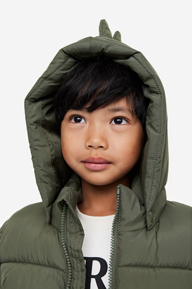 Water-repellent puffer jacket - Khaki green - 7