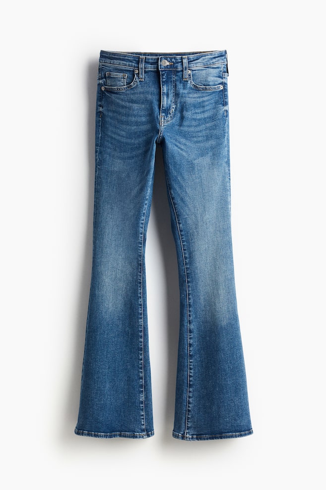 Flared Ultra High Jeans - Denim blue/Dark denim gray/Denim blue/Dark denim blue - 1