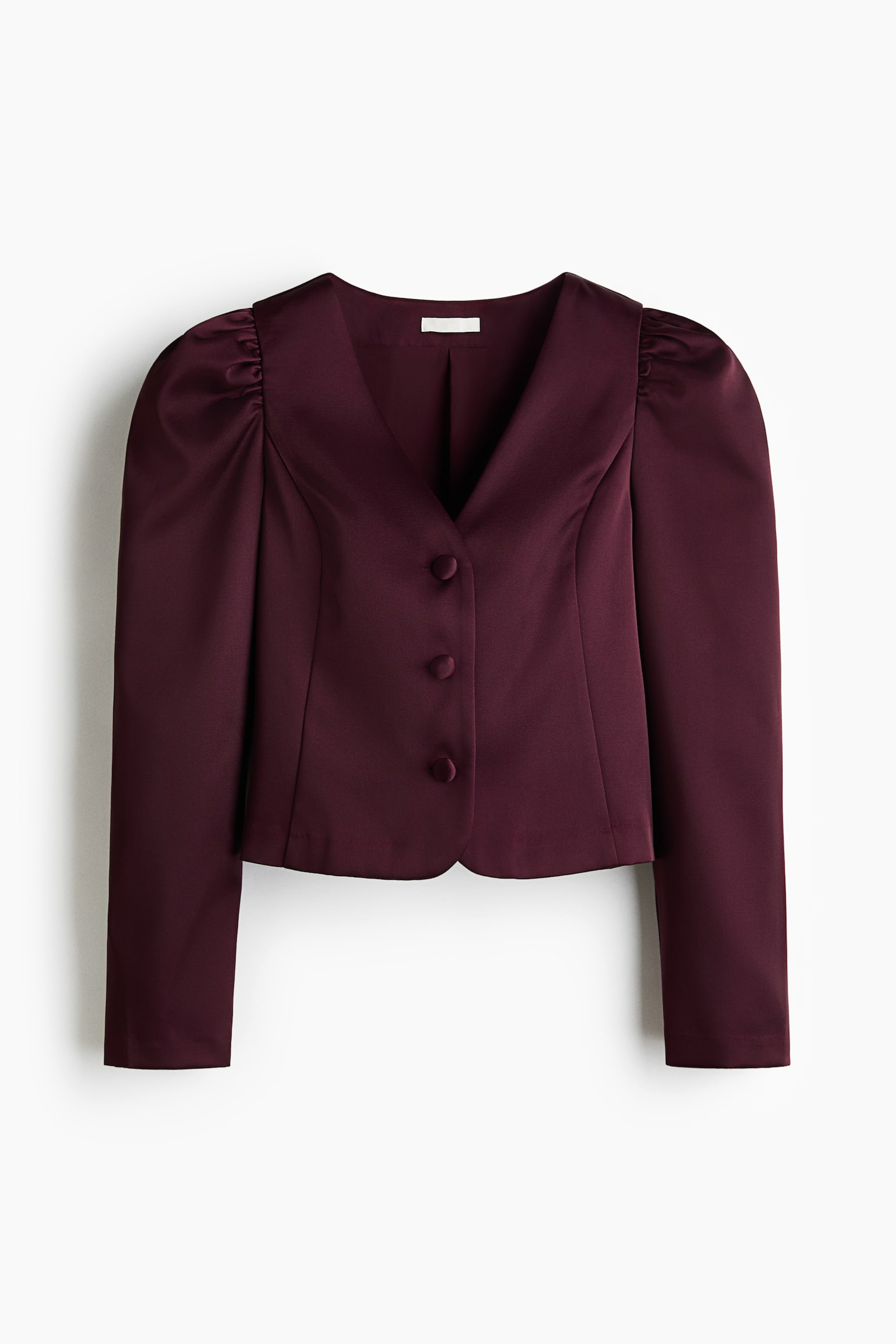 Puff-sleeved blouse - Bordo - 1