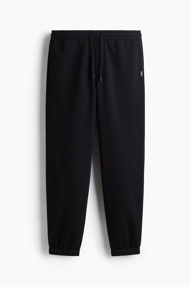 Pantalón de chándal Regular Fit - Negro/Gris jaspeado - 1