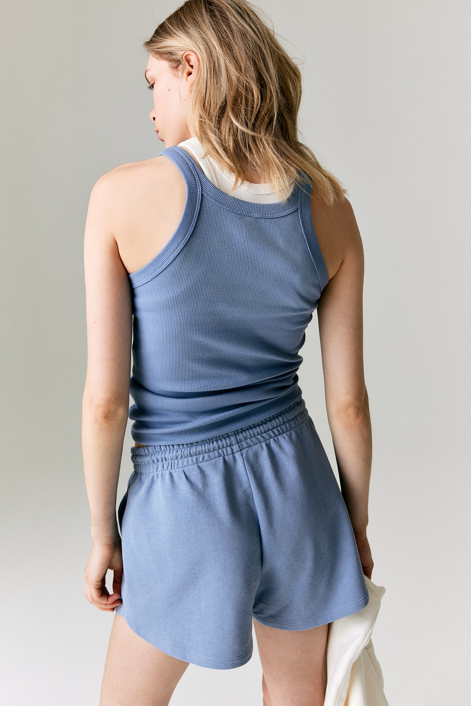 Ribbed Tank - Dusty blue/Black/White/Dark grey/Light beige/White/Light blue stripe/Sage green/Light grey marle/Black/White stripe/Brown/Beige/Powder pink - 3