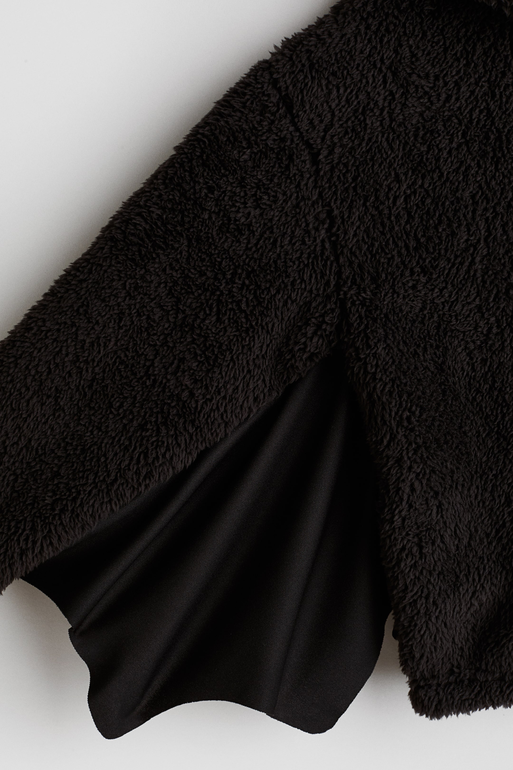 Appliquéd Pile Hooded Jacket