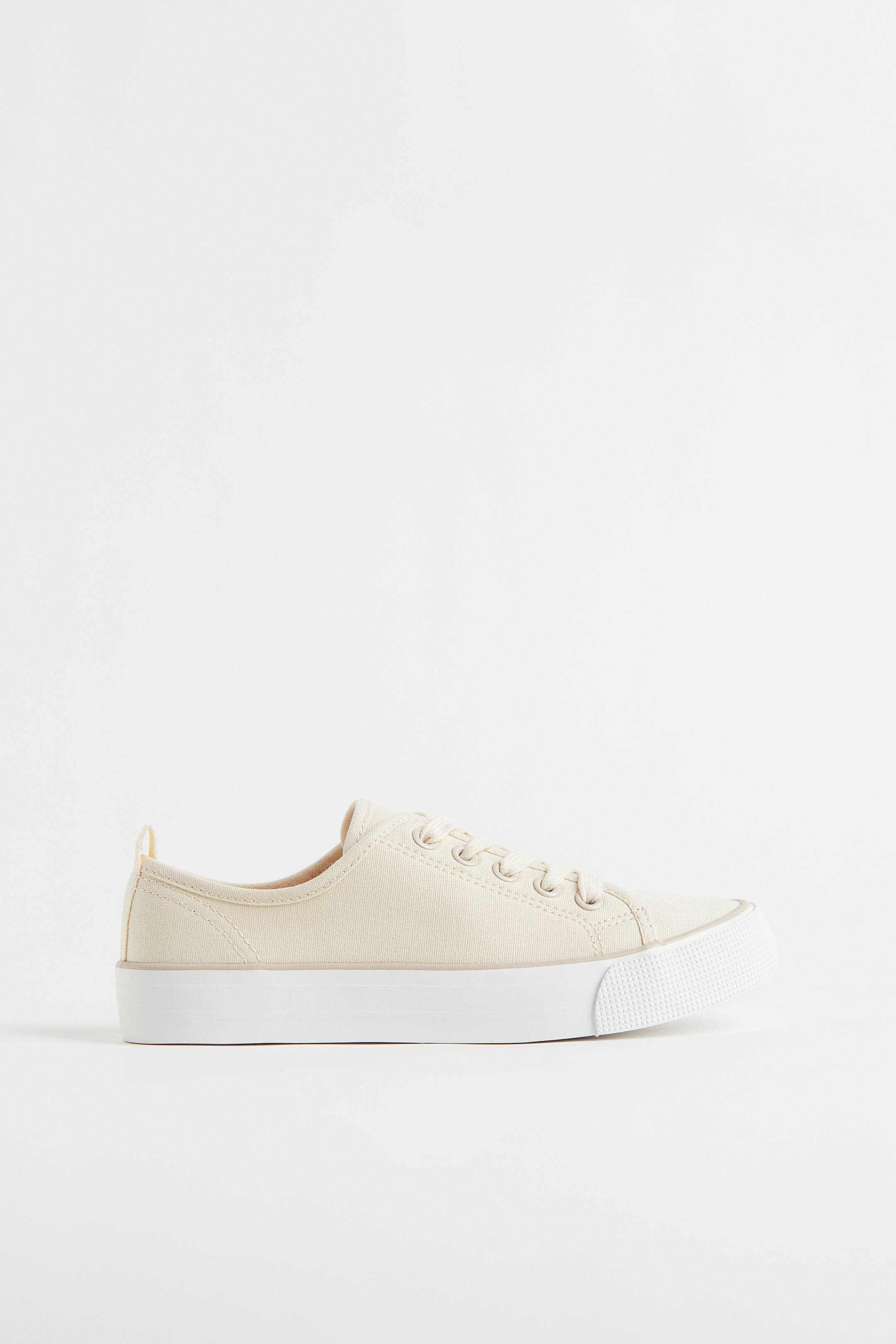 View larger image: Canvas trainers - Natural white - Kids | H&M 1