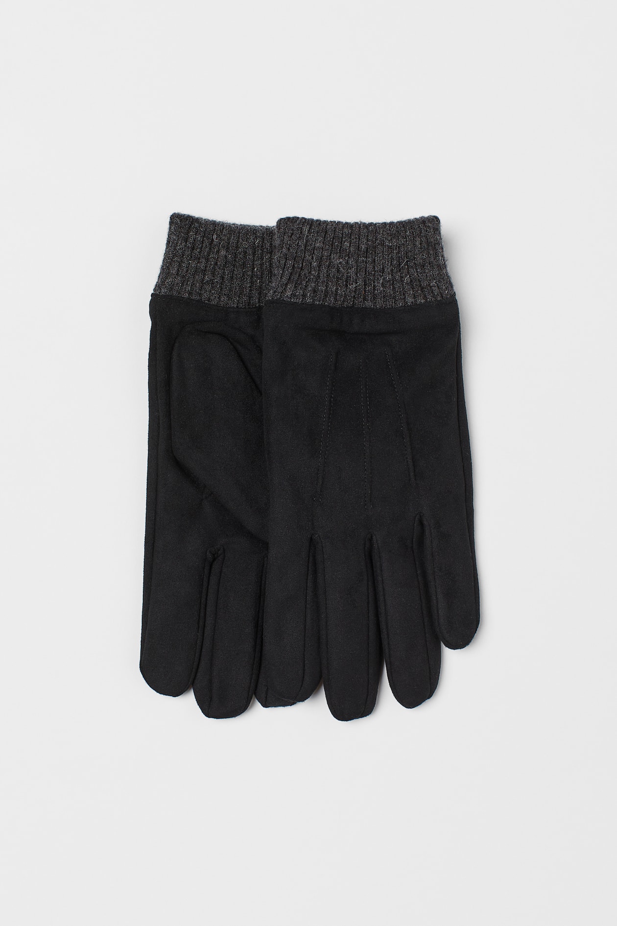 Handschoenen zwart/wit zonder vingers