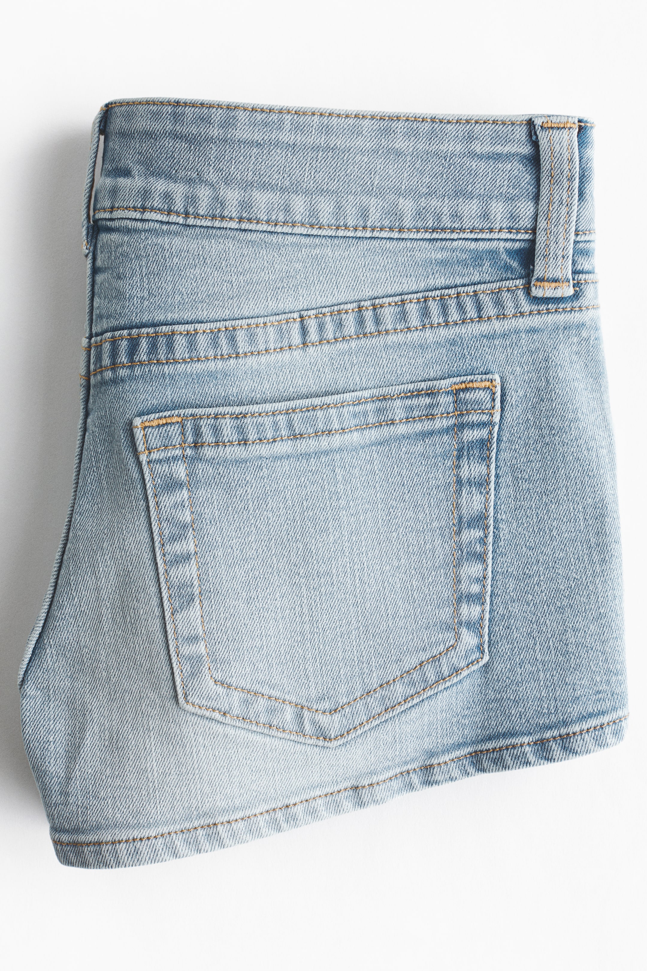Low-Waist Mini Denim Shorts