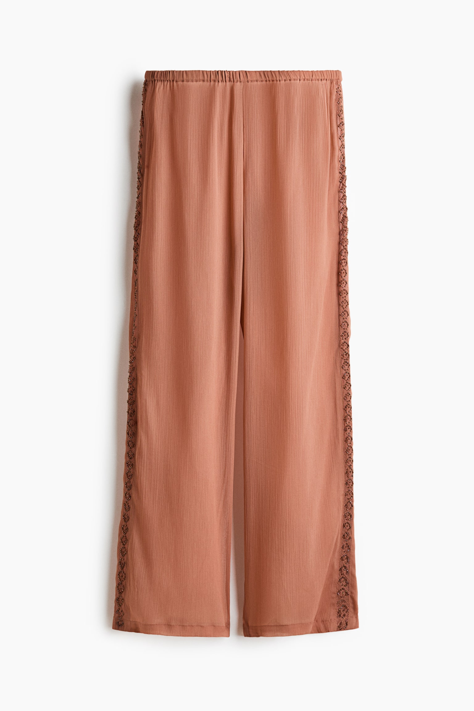 Perlenbesetzte Schlupfhose - Mattorange - 1
