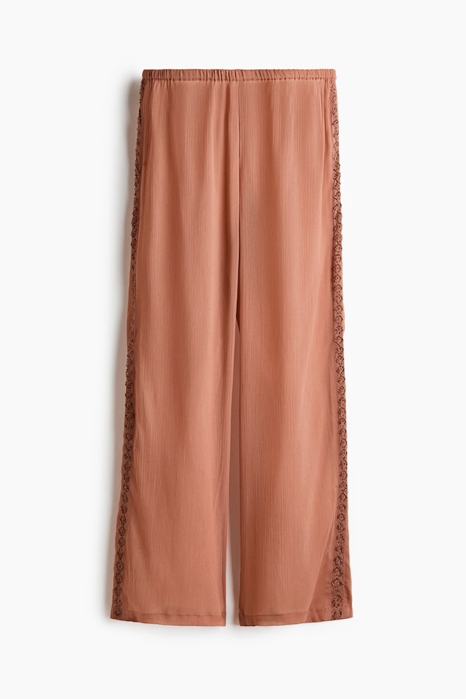 Perlenbesetzte Schlupfhose - Mattorange - 1
