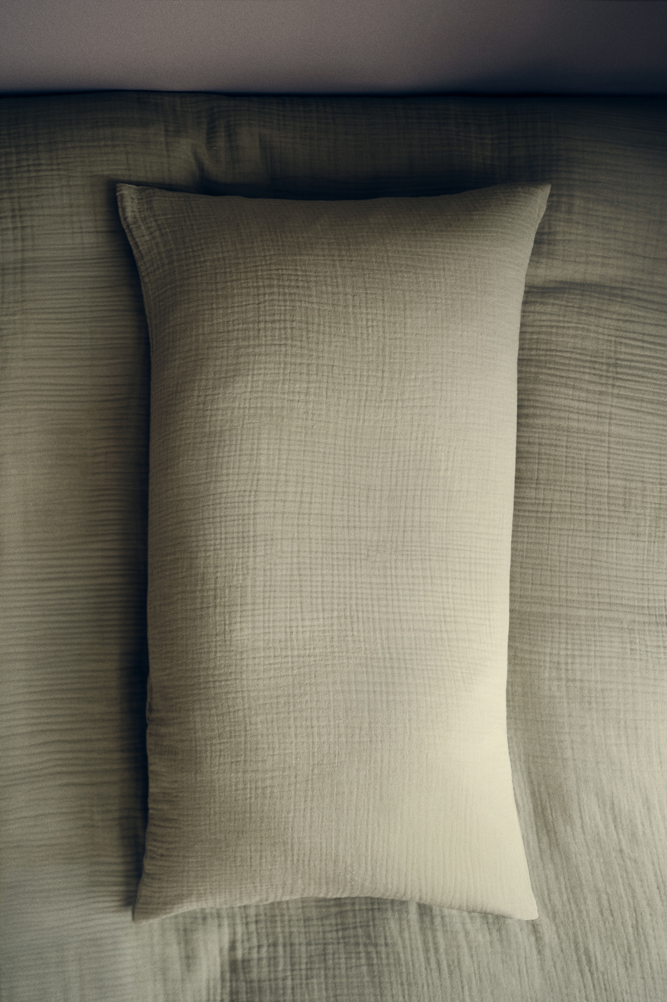 Cotton Muslin Pillowcase - Light dusty green/Dark beige/Light pink/White/Cobalt blue/Light taupe/Brown/Light beige/Dark green/Charcoal gray/Light blue/Light pink