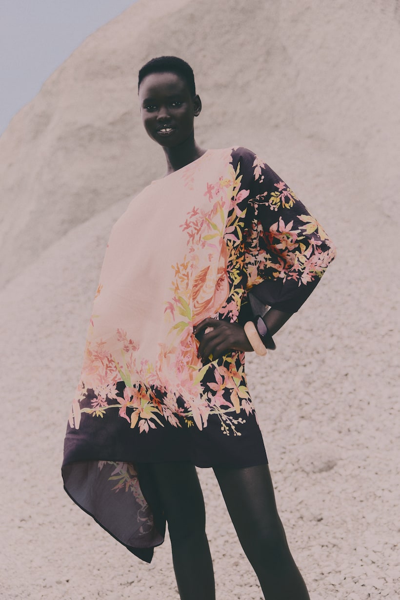 Floral Summer Dress With Tights Green Printed Godget Summer Dress