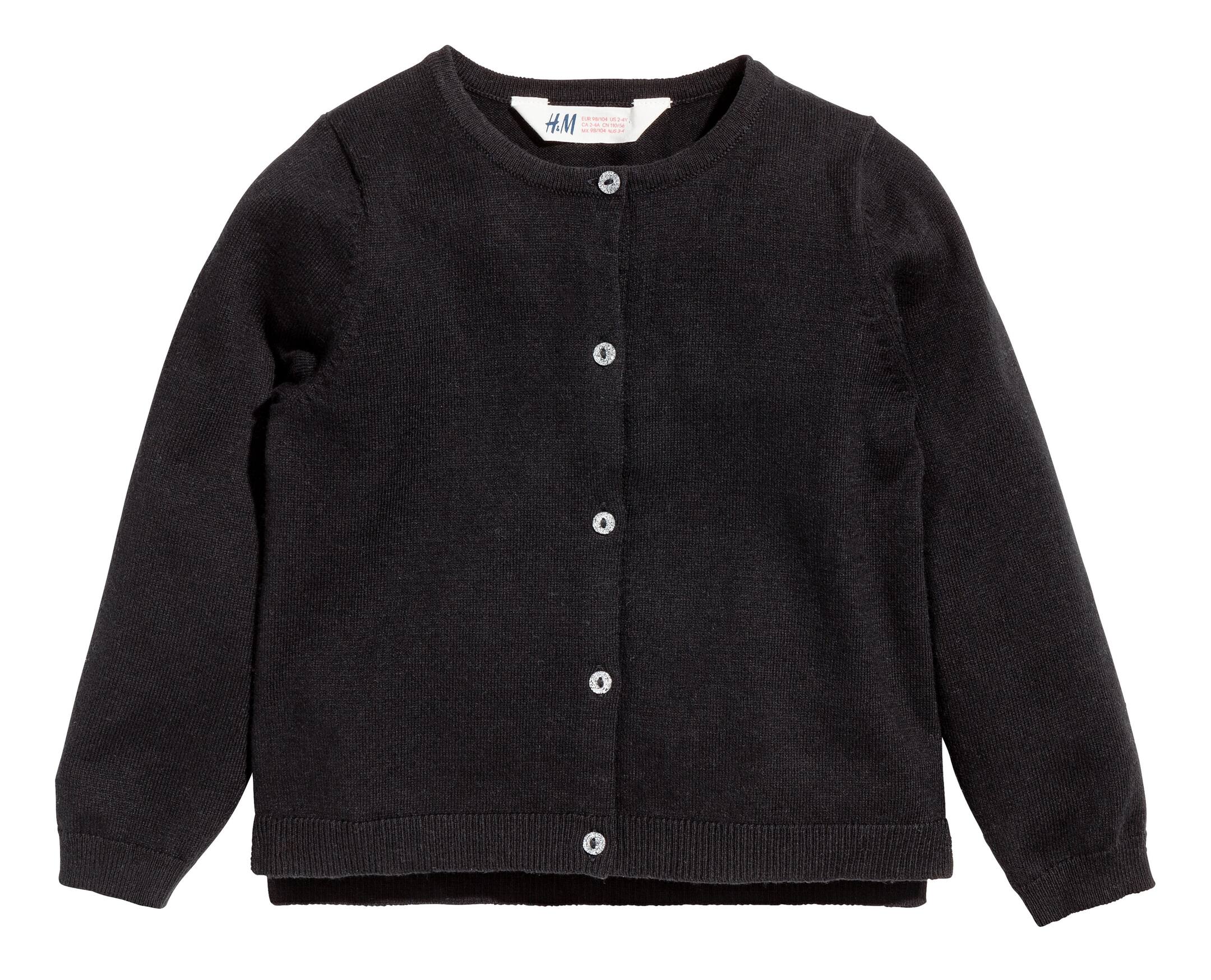 View larger image: Cotton cardigan - Black - Kids | H&M GB 1