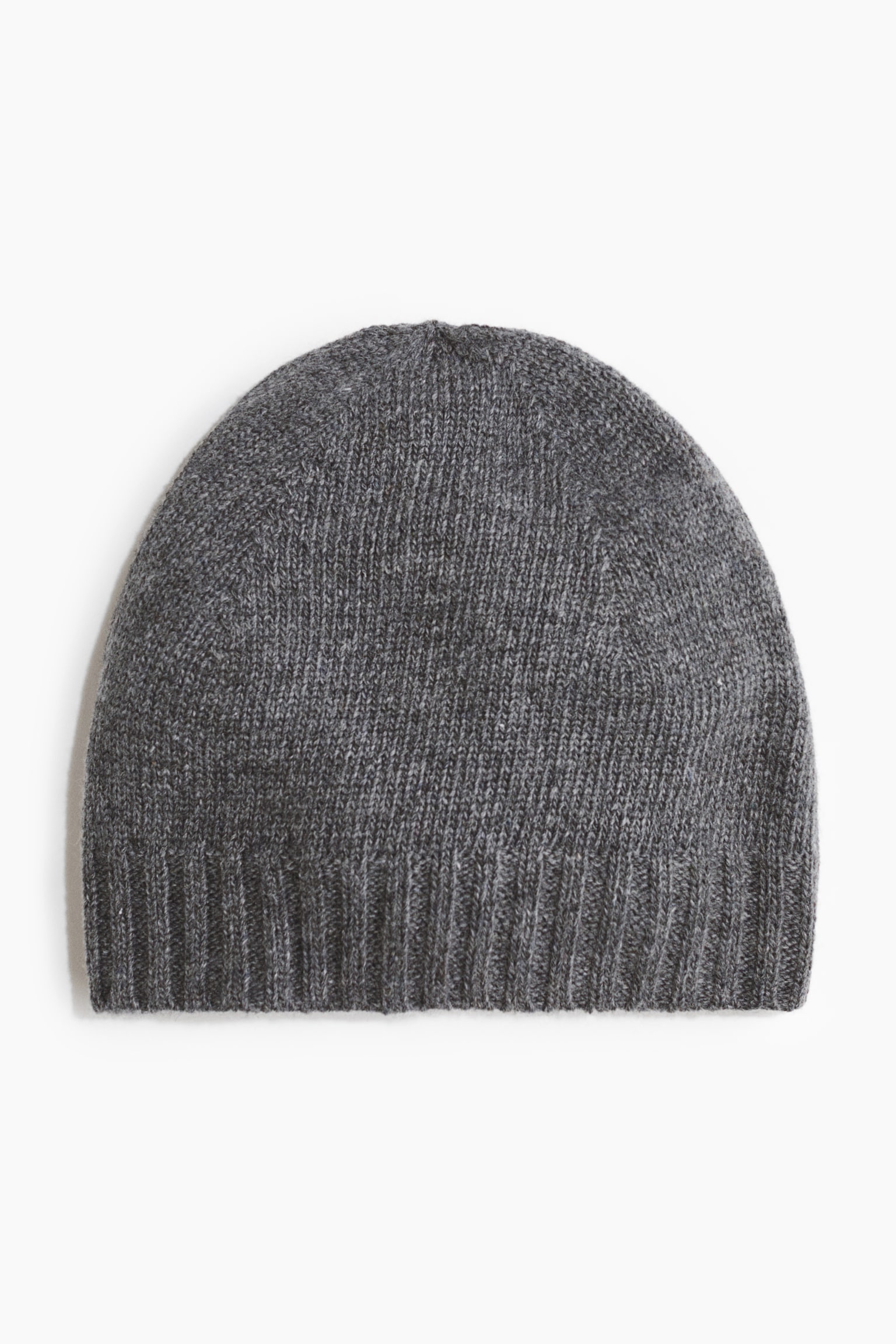 Женская шапка H&M Knit, цвет: Тёмный серый меланжевый — фото 1