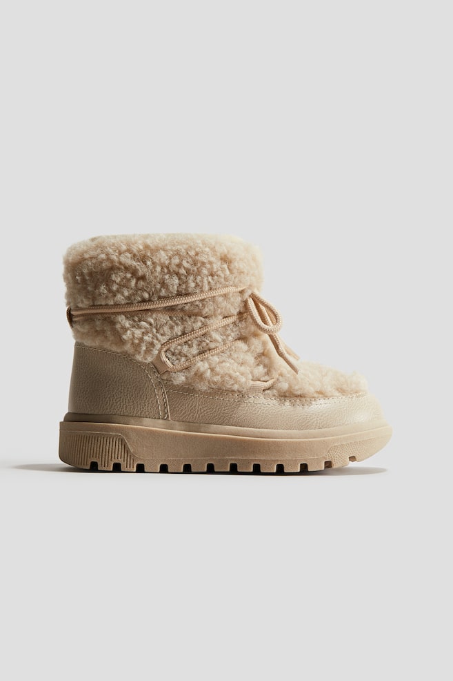Warm-lined snow boots - Beige - 1