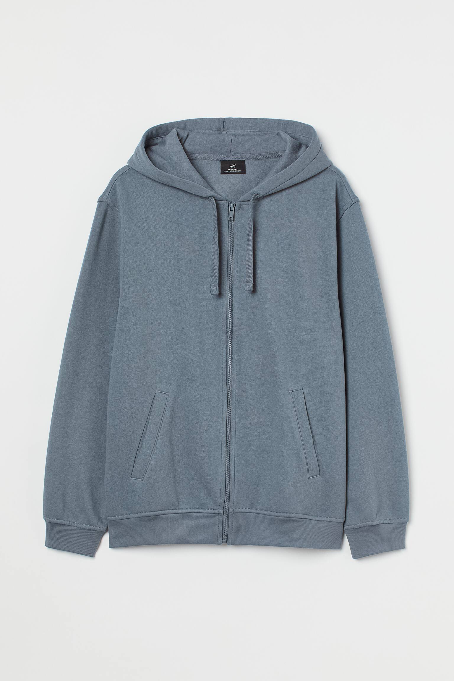 Loose Fit Hooded Jacket - Dark gray/Black/Light beige/Dark gray