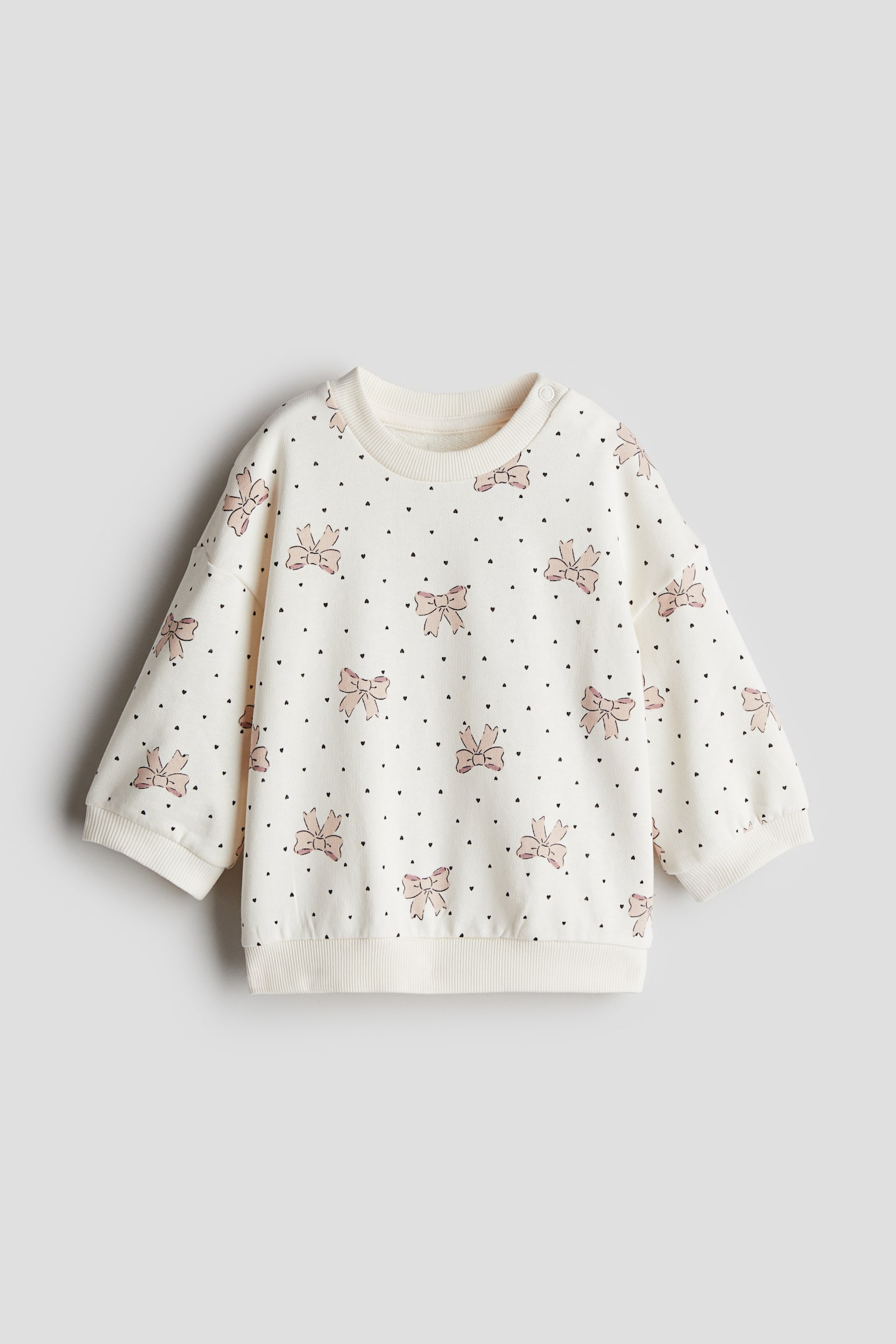 Printed sweatshirt - White/Bows/Pink/Cats/Light grey marl/Cats/Powder pink/New York/White/Cherries/Black/Bow - 1