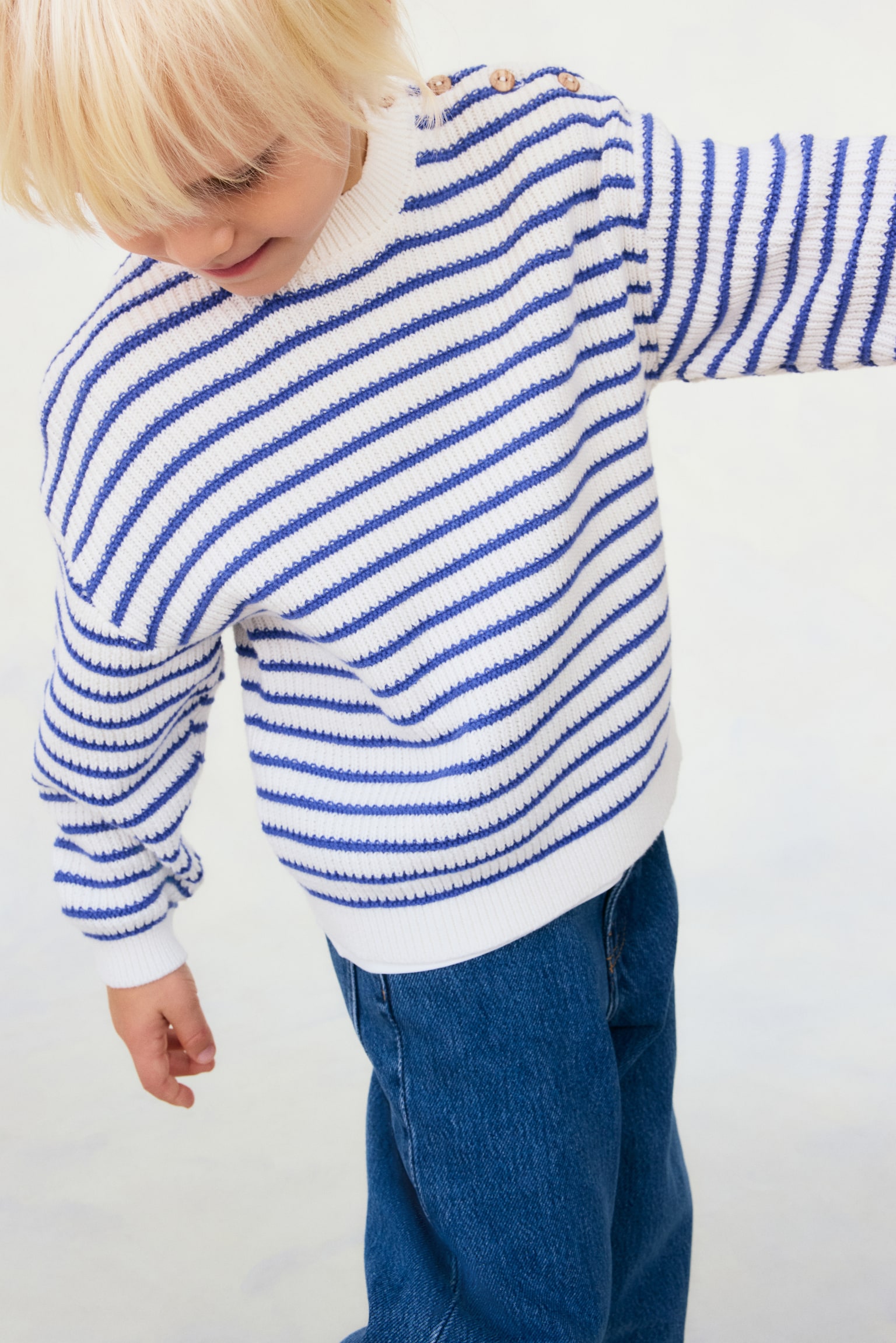 Jeans a sigaretta in misto cotone - Blu denim/Blu denim chiaro/Grigio scuro - 4