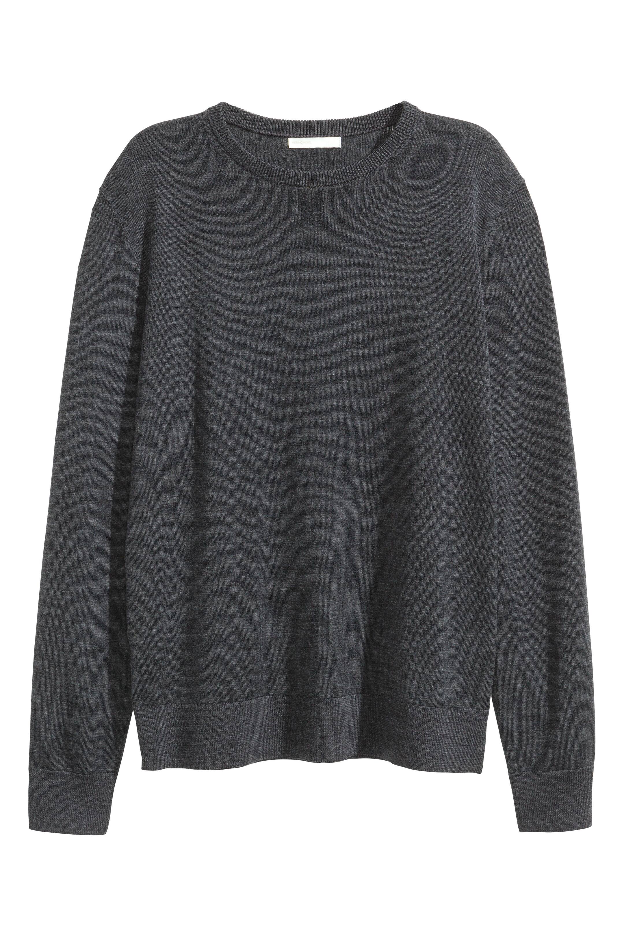 View larger image: Merino wool jumper - Dark grey marl - Ladies | H&M GB 1