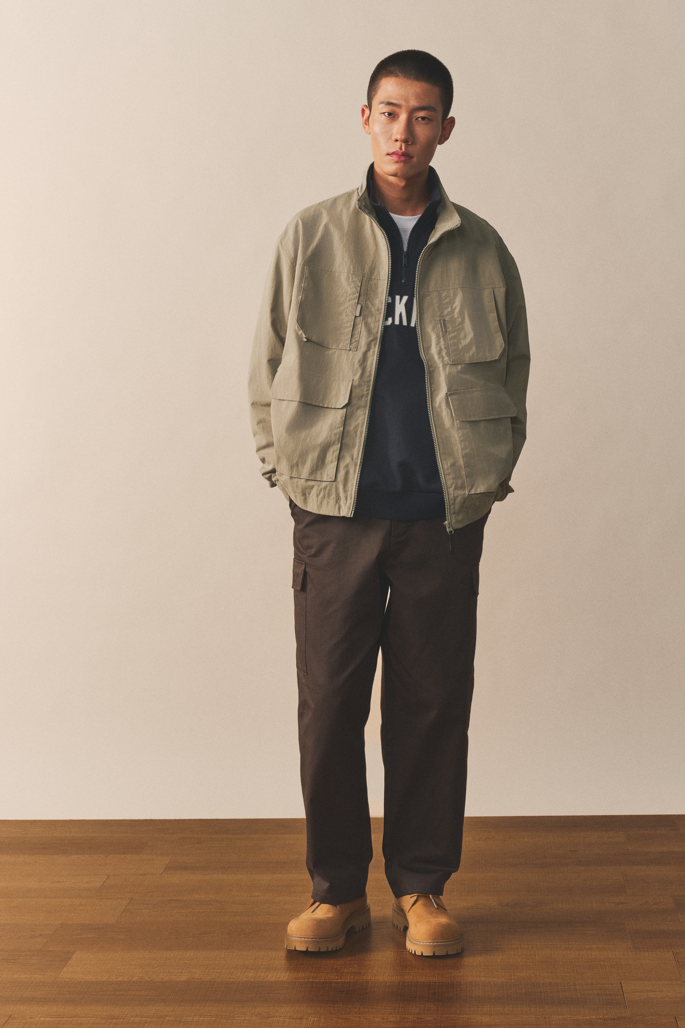 M&Mのオリーブグリーン Mサイズ ジャケット M&Mのオリーブグリーン Mサイズ ジャケット ジャケット・アウター